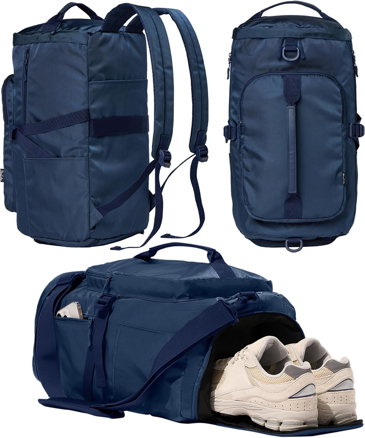 Gym Bag for Women with Shoe Compartment and Wet Pocket Convertible Gym Backpack workout Duffel Bag
