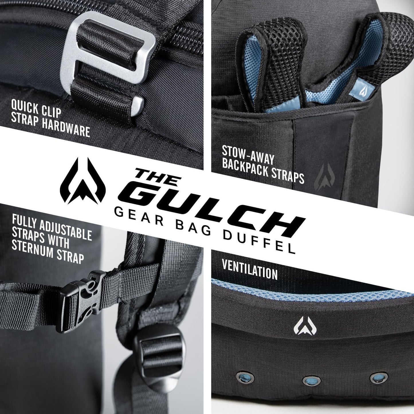 Wildhorn Gulch 70L MTB Duffle Bag for Travel - Lightweight & Durable Gym Bag for Women & Men. Ideal for Biking, Motorcycle, and Sports