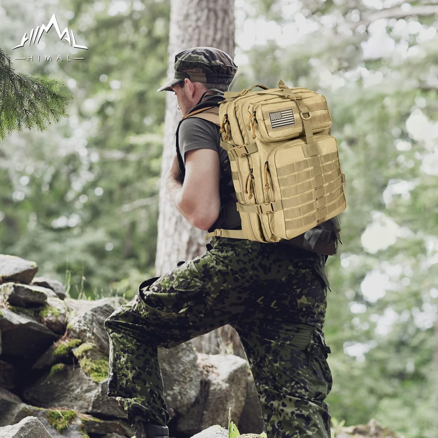 Himal Military Tactical Backpack - Large Army 3 Day Assault Pack Molle Bag Rucksack,40L