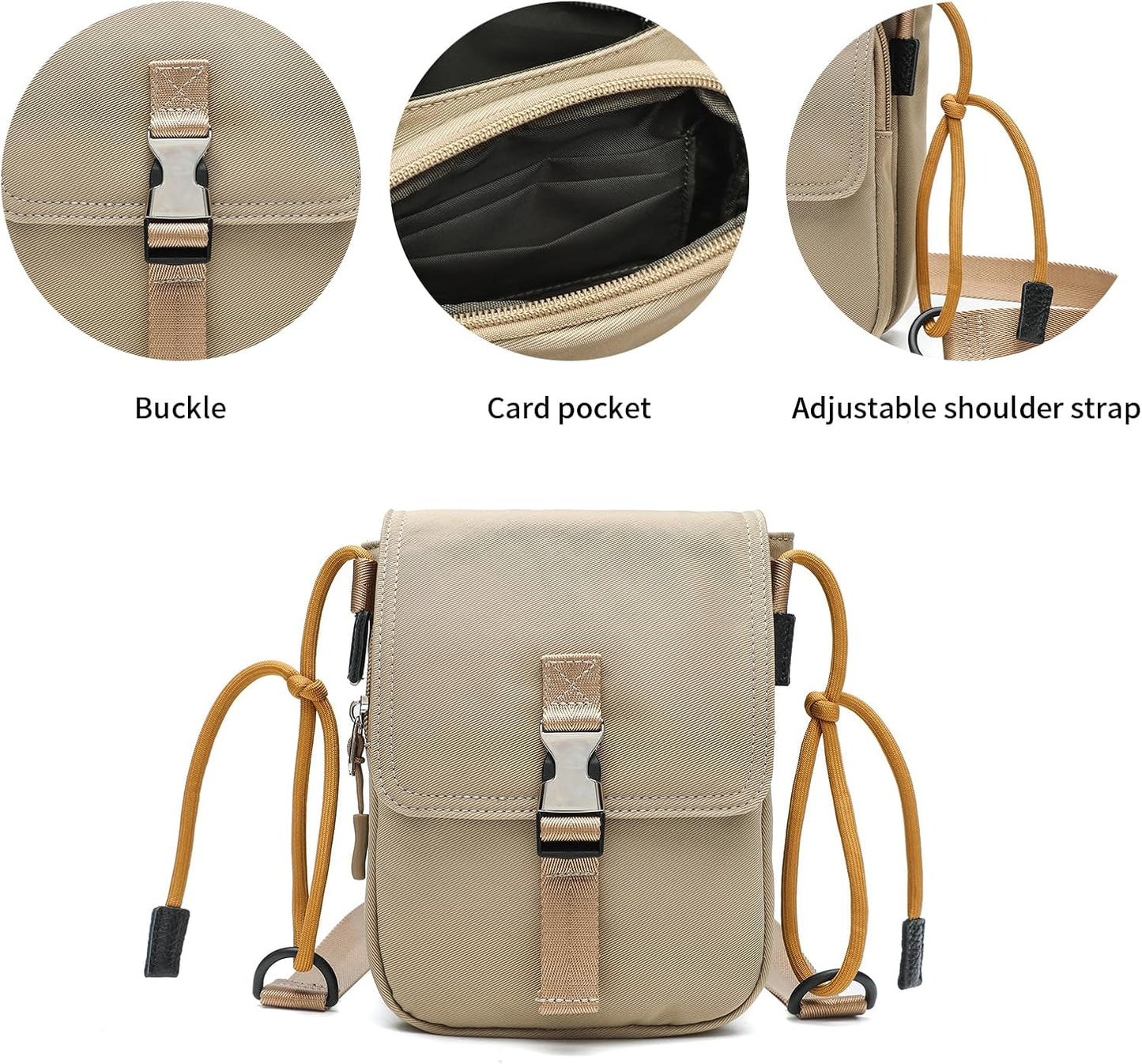 Small Messenger Crossbody bag Shoulder bag for Men Women Sling bag Purse for Work Travel