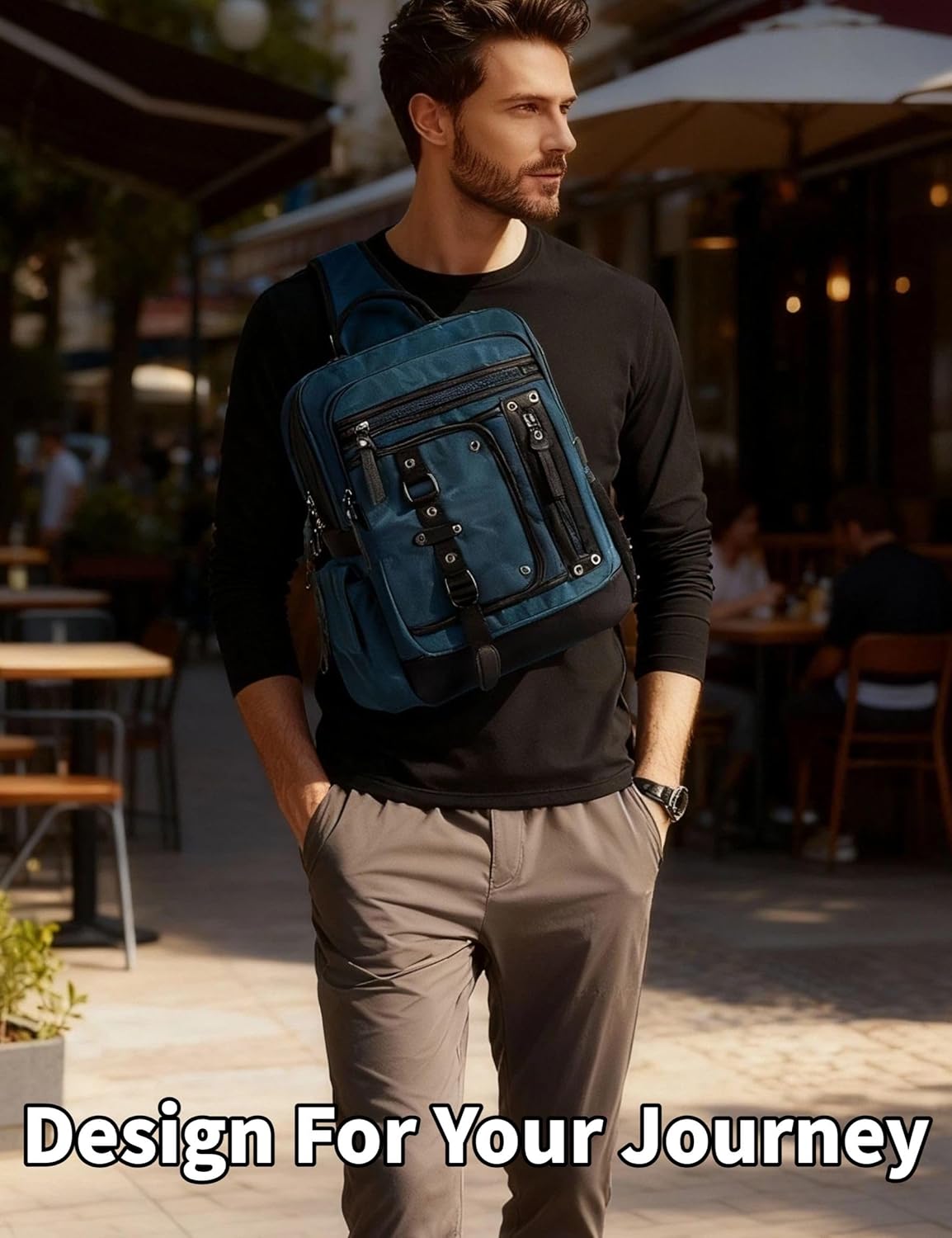 Schkleier Messenger Bag for Men Canvas Sling Bag Crossbody Backpack Laptop Shoulder Bag Hiking Daypacks Casual Tactical