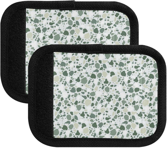 Terrazzo Green 2 Pack Luggage Handle Wraps Covers for Suitcase Identifiers Bag Tags Travel Accessories