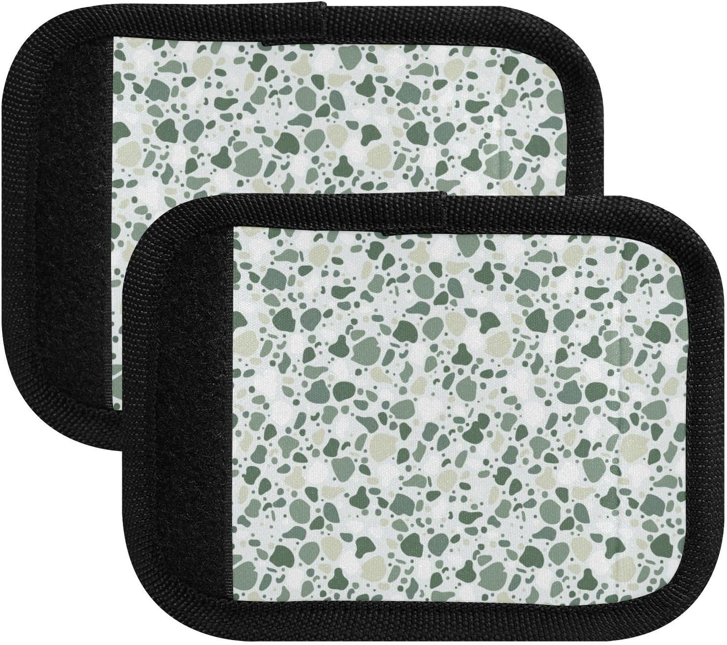 Terrazzo Green 4 Pack Luggage Handle Wraps Covers for Suitcase Identifiers Bag Tags Travel Accessories