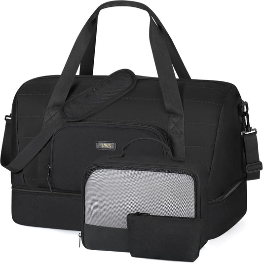 Travel Weekender Bag for Women, Overnight Bag with Shoe Compartment Oversized Travel Duffel Bag Carry On Tote 21"