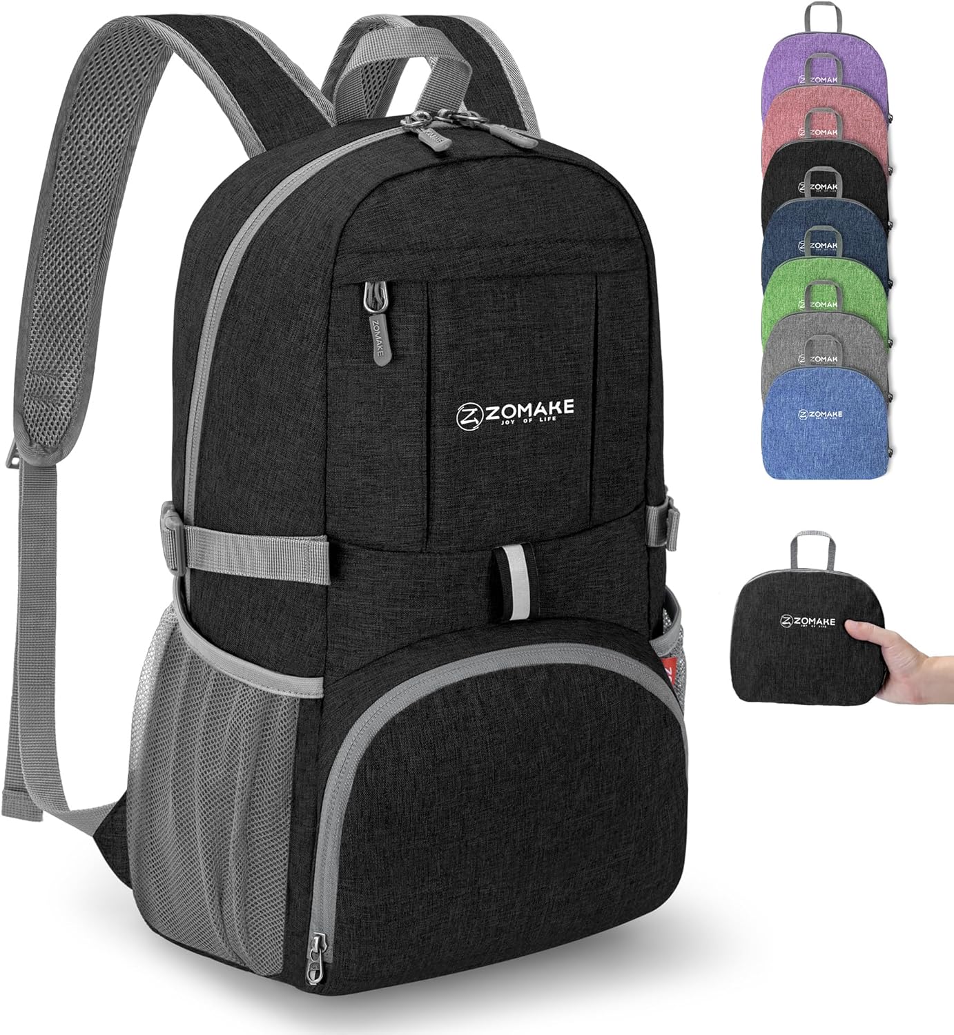 ZOMAKE Ultra Lightweight Packable Backpack 25L,Small Foldable Backpacks Hiking Water Resistant
