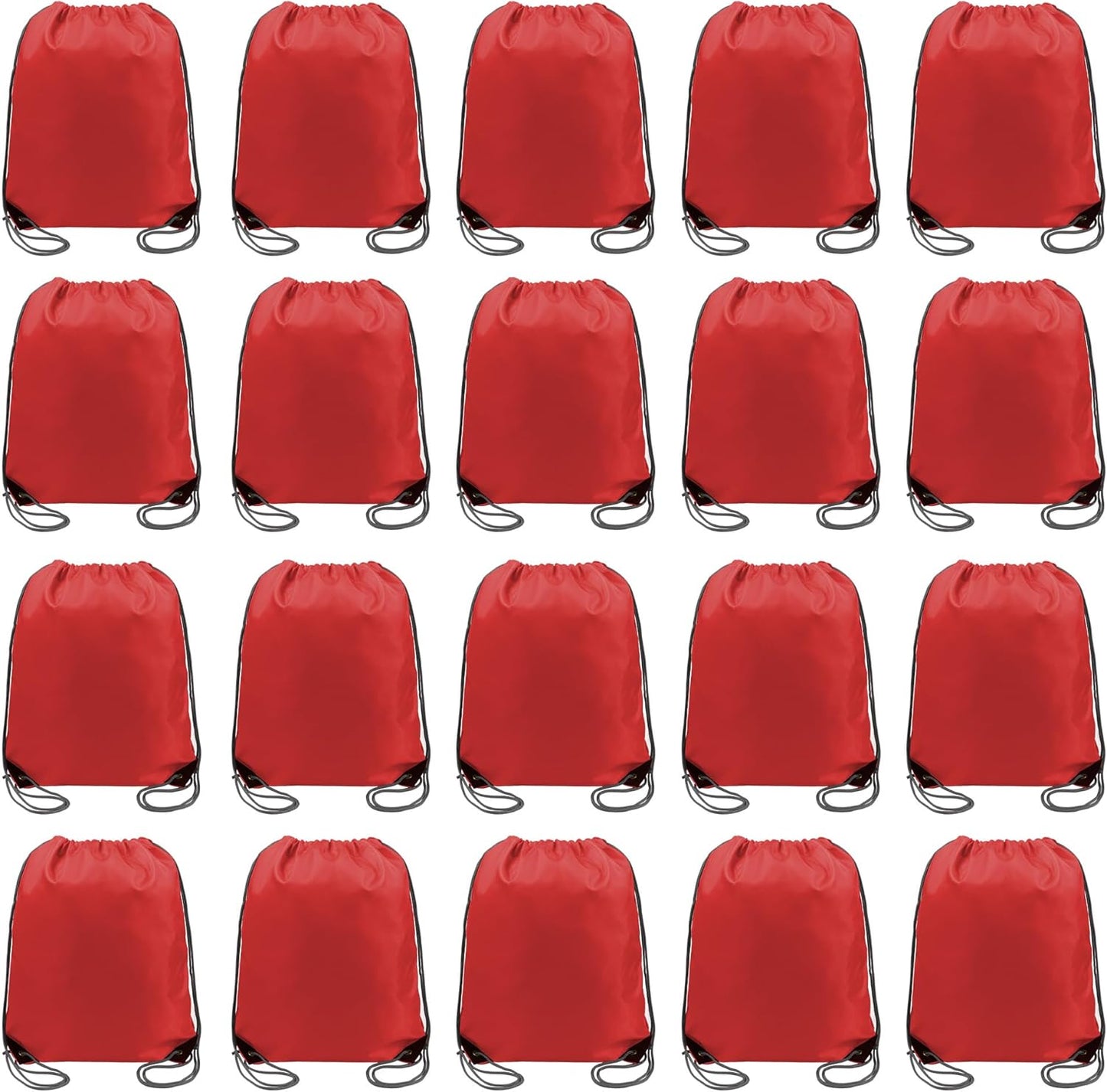 BeeGreen Drawstring Backpack Bags 20,30,50 Packs Reflective String Bags for Gym Sport Trip Cinch Sack DIY for Women Men