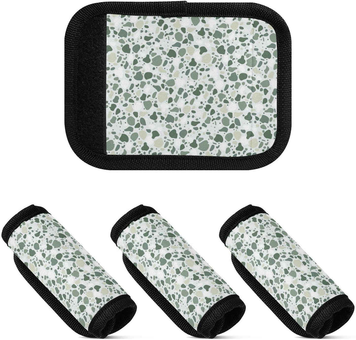 Terrazzo Green 2 Pack Luggage Handle Wraps Covers for Suitcase Identifiers Bag Tags Travel Accessories