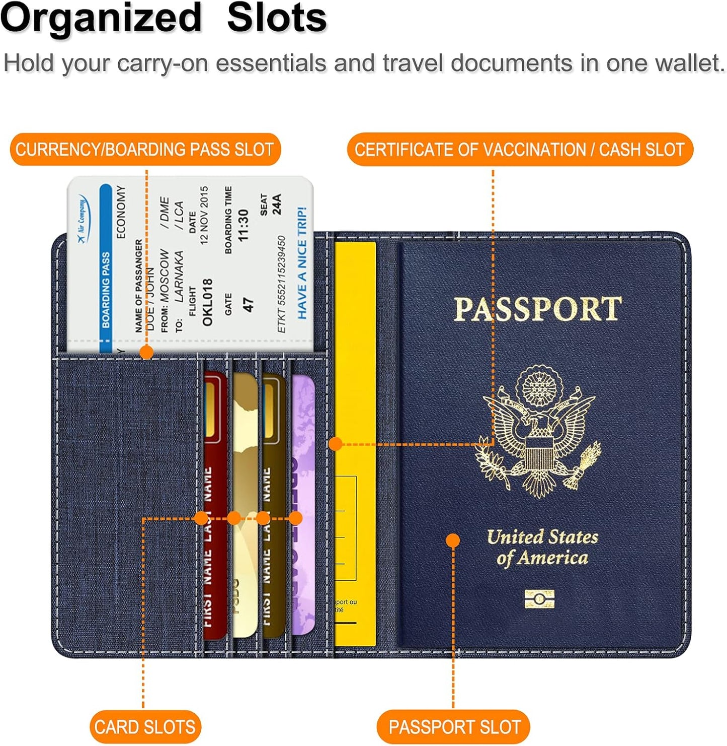 FINTIE Passport Holder, Slim Travel Wallet RFID Blocking Card Case Cover Passport Cover Protector Essentials with Credit Card Slots for Women/Men