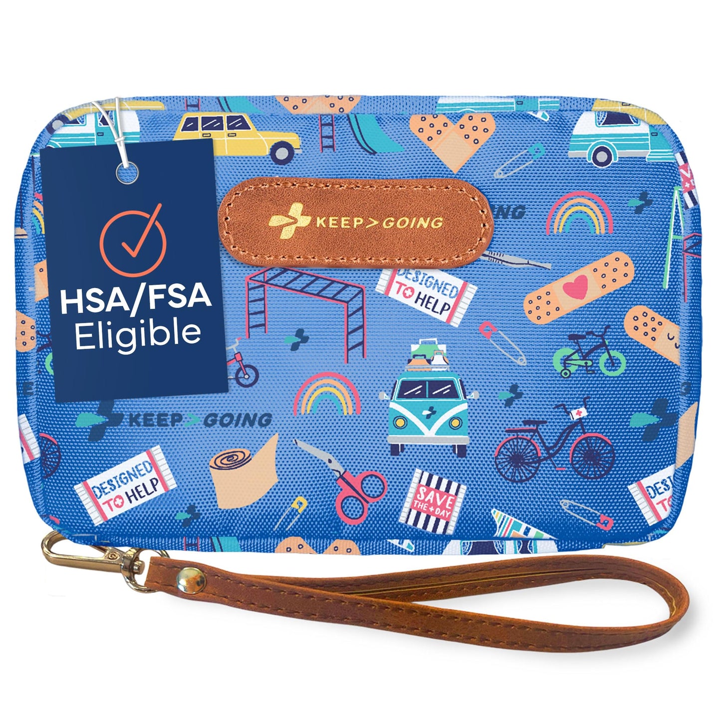 KeepGoing Travel First Aid Kit for Kids, 130 Pc. TSA-Approved Travel Size