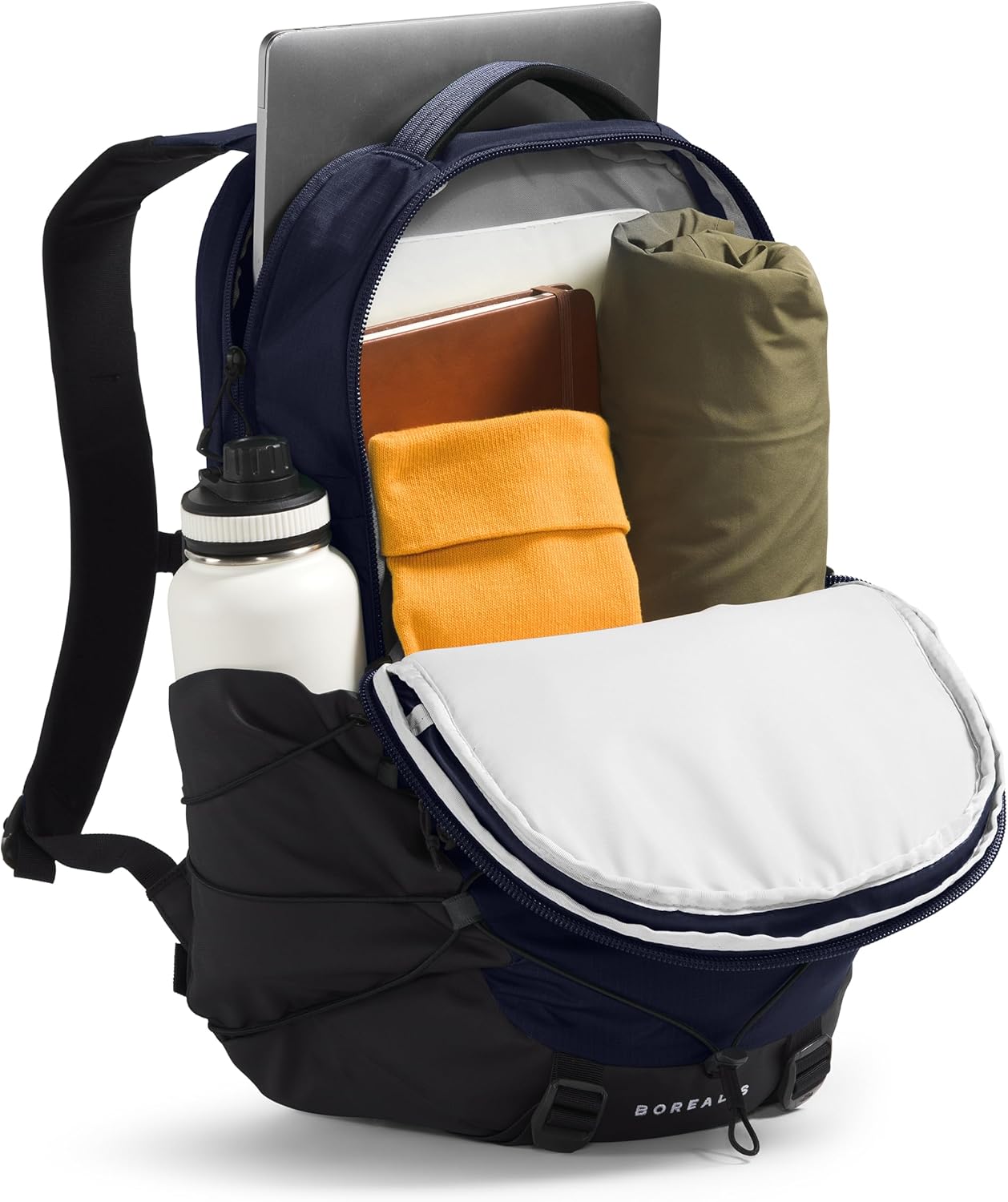 The North Face Borealis Commuter Laptop Backpack | Water Repellent Finish, 16" Laptop Sleeve, Large Main Compartment for Everyday Carry, TNF Navy/TNF Black-NPF, One Size
