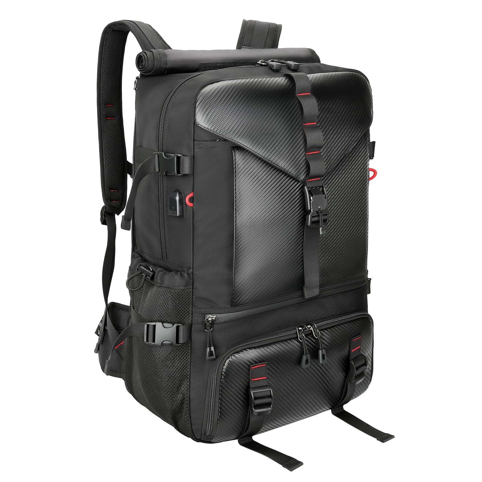 SWICKY Carry-on Travel Backpack for Men, Airline Approved Convertible Duffle Backpack with Shoe