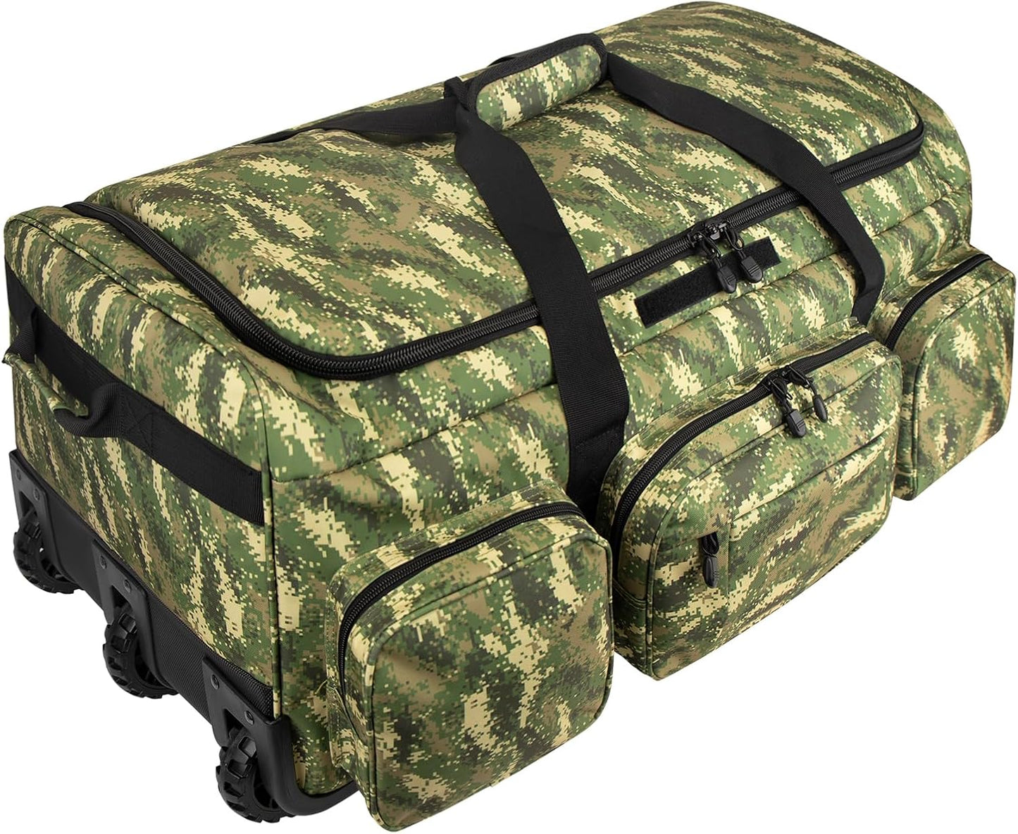 Rolling Duffle Bag with Wheels, 120L Military Luggage Bag for Travel,Large Tactical Heavy Duty Duffel Bags for Deployment Camping Sporting & Outdoor Adventures