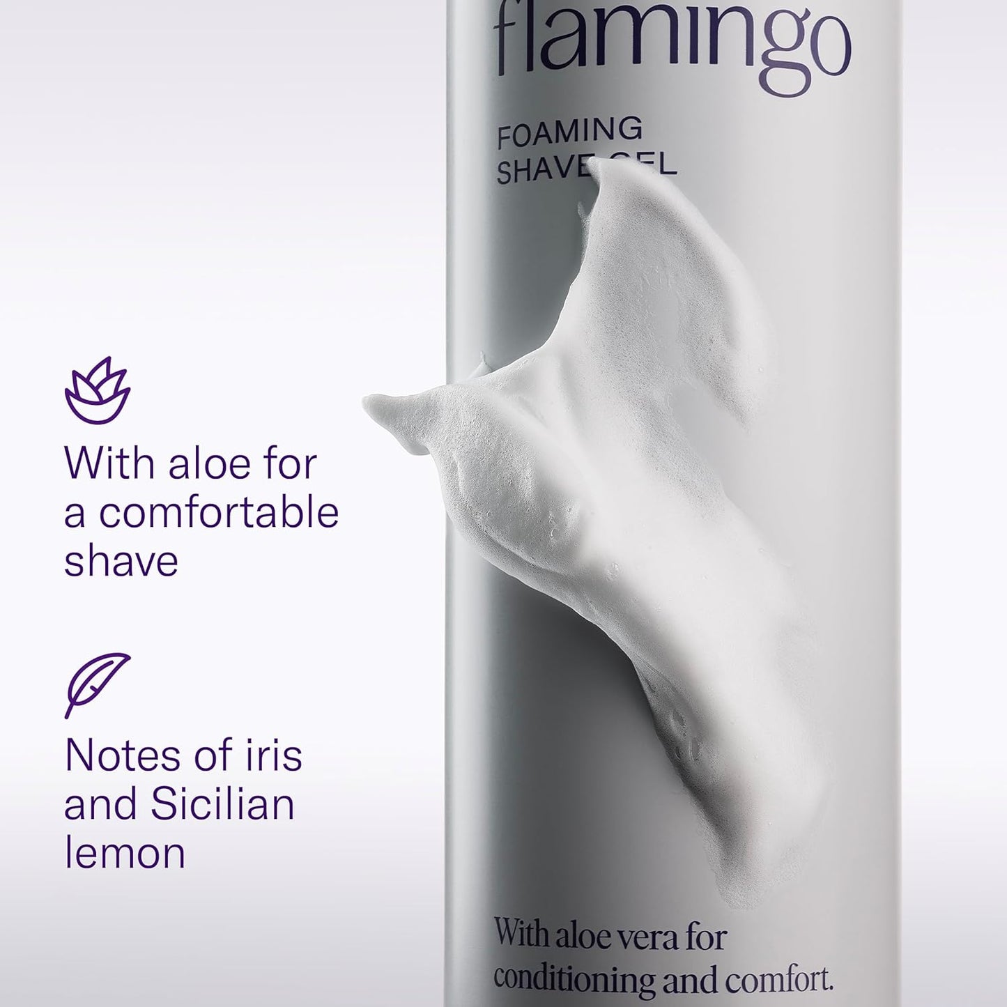 Flamingo Shaving Razor Set for Women - Original Razor Handle, 2 Blade Refills, Foaming Shaving Gel, and Shower Holder - Sage