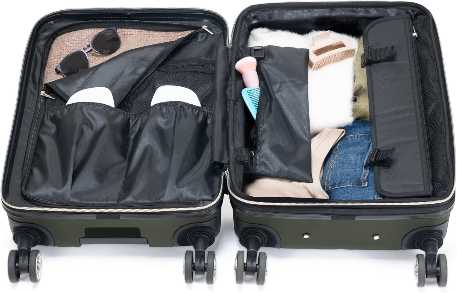 Kenneth Cole REACTION Madison Square Lightweight Hardside Chevron Expandable Spinner Luggage