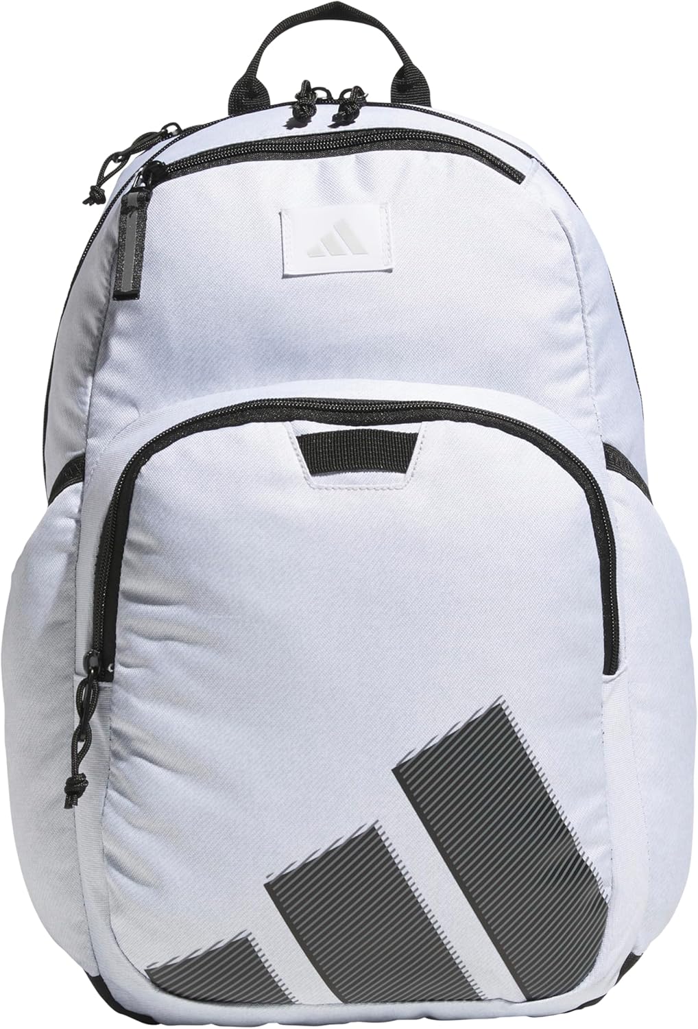 adidas Midway Small Backpack for Women and Men, Durable Laptop Bag, Twill White/Black, One Size