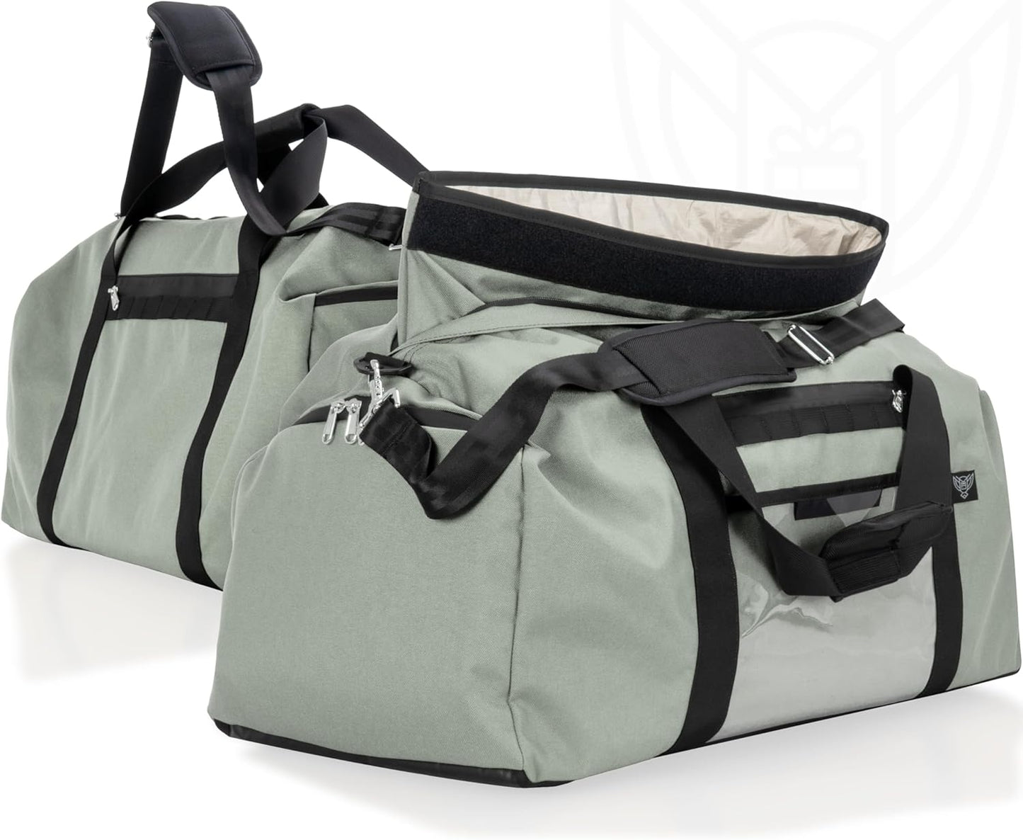 Xtreme Sight Line ~ AQUA Duffel Faraday Bag ~ Water-Proof Signal Blocking Duffel Bag for Large Electronics ~ Tracking/Hacking Defense ~ Data Security ~ 1000D Nylon ~ Silver