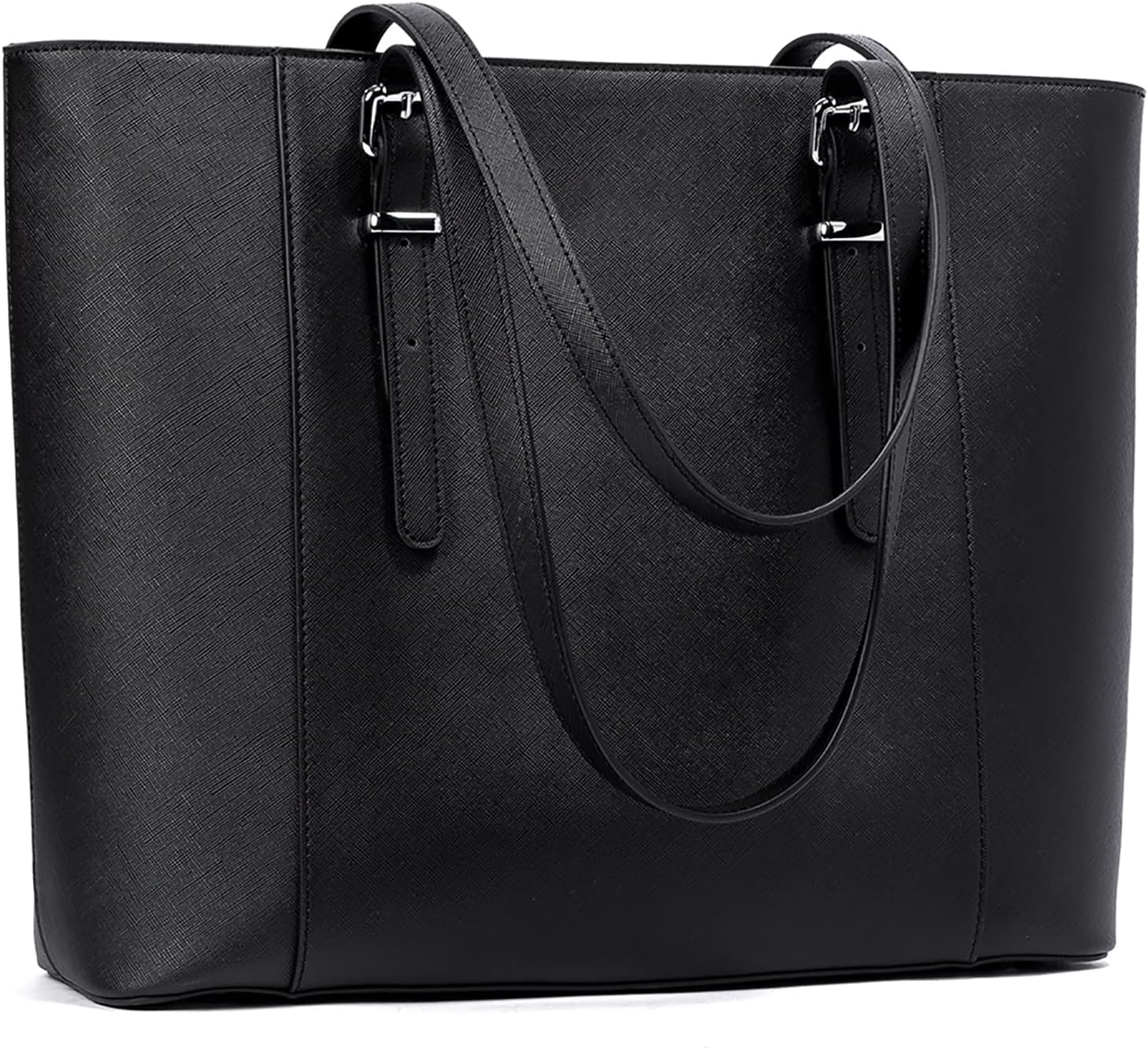 Telena Laptop Tote Bag for Women, 15.6 Inch Shoulder Tote Bag Leather Briefcase for Women, Large