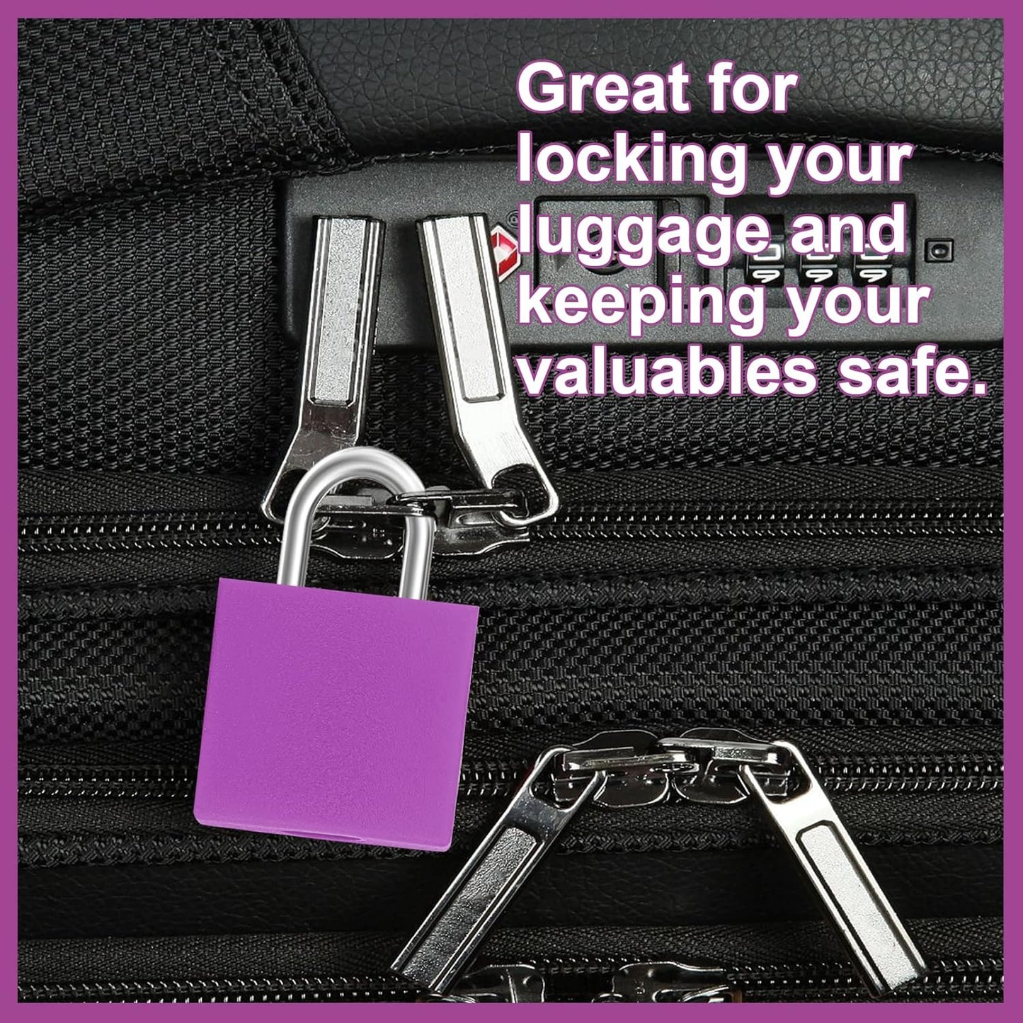 16 Pcs Suitcase Lock with Key,Small Luggage Padlocks Metal Padlocks for Backpack,Multicolor Mini Keyed Padlock,Small Padlock Keyed Padlock Gym Locker Lock for Classroom Matching Game(8 Color)