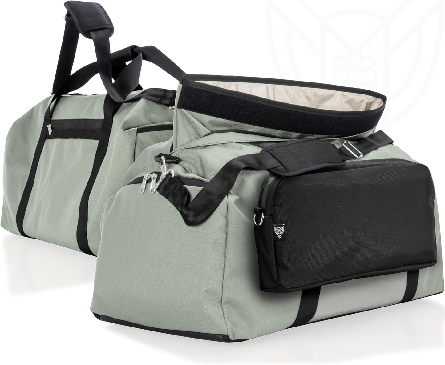 Xtreme Sight Line ~ AQUA Duffel Faraday Bag + XTECH Faraday Bag ~ Water-Proof Signal Blocking Duffel Bag for Large Electronics ~ Tracking/Hacking Defense ~ 1000D Nylon ~ Silver