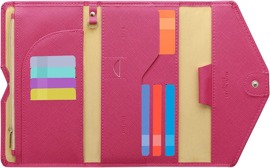 ZOPPEN Mulit-purpose Rfid Blocking Passport Holder Travel Wallet (Ver.4) Passport and Vaccine Card Holder ComboTri-fold Document Organizer Travel Essentials