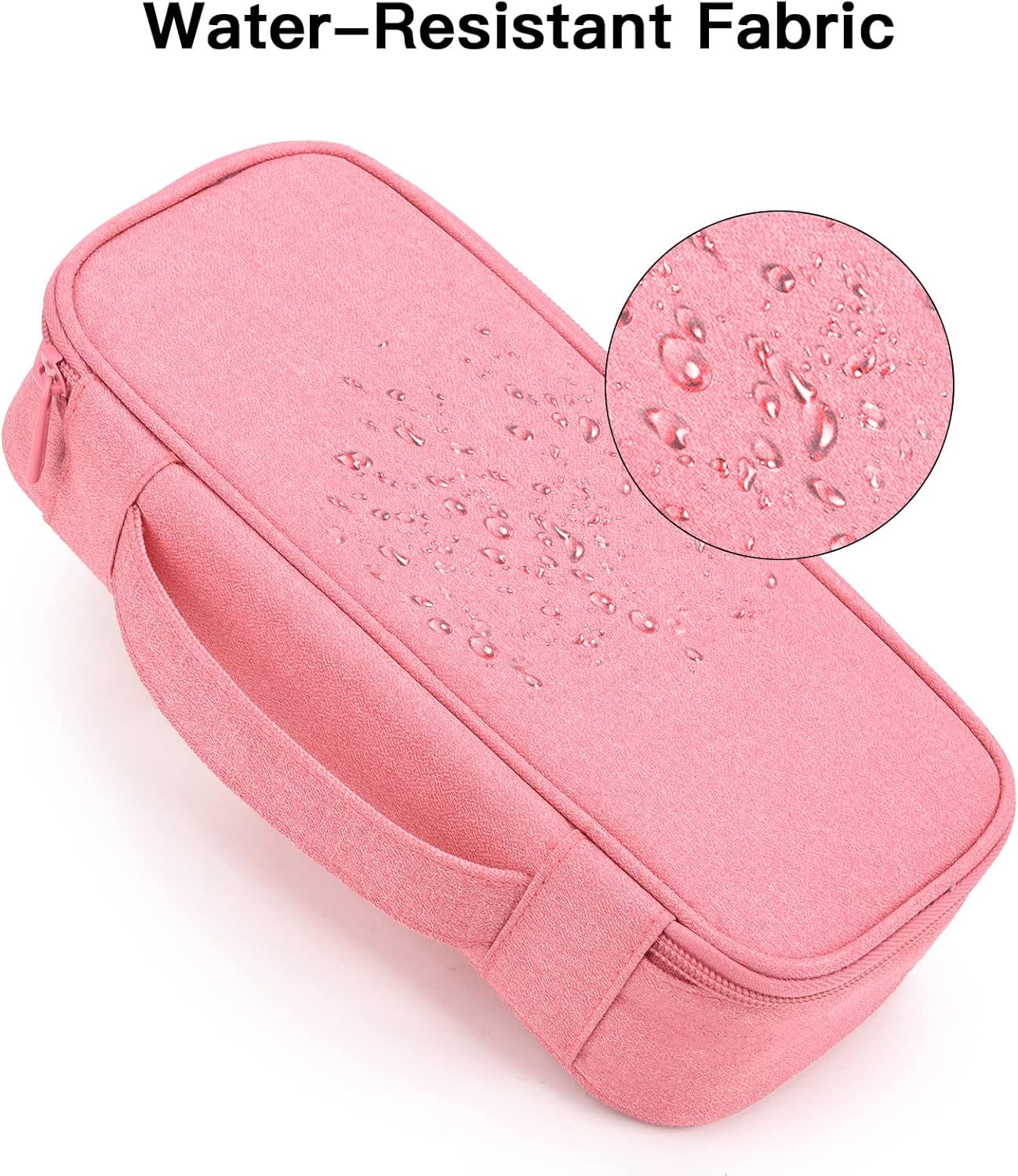 Cord Organizer Travel Case, Electronics Organizer Pouch Bag for Cable & Charger, Power bank, Phone, Tech Accessories (Pink)