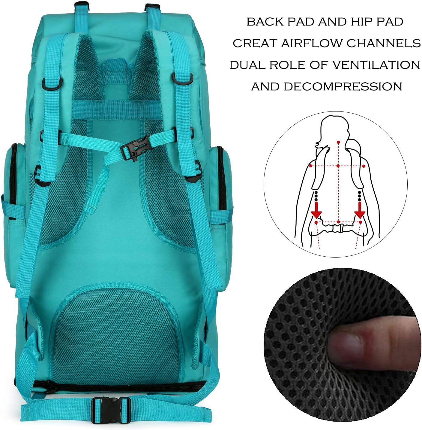 Hiking Backpack for Men 70L/100L Camping Backpack Military Rucksack Molle 3 Days Assault Pack for