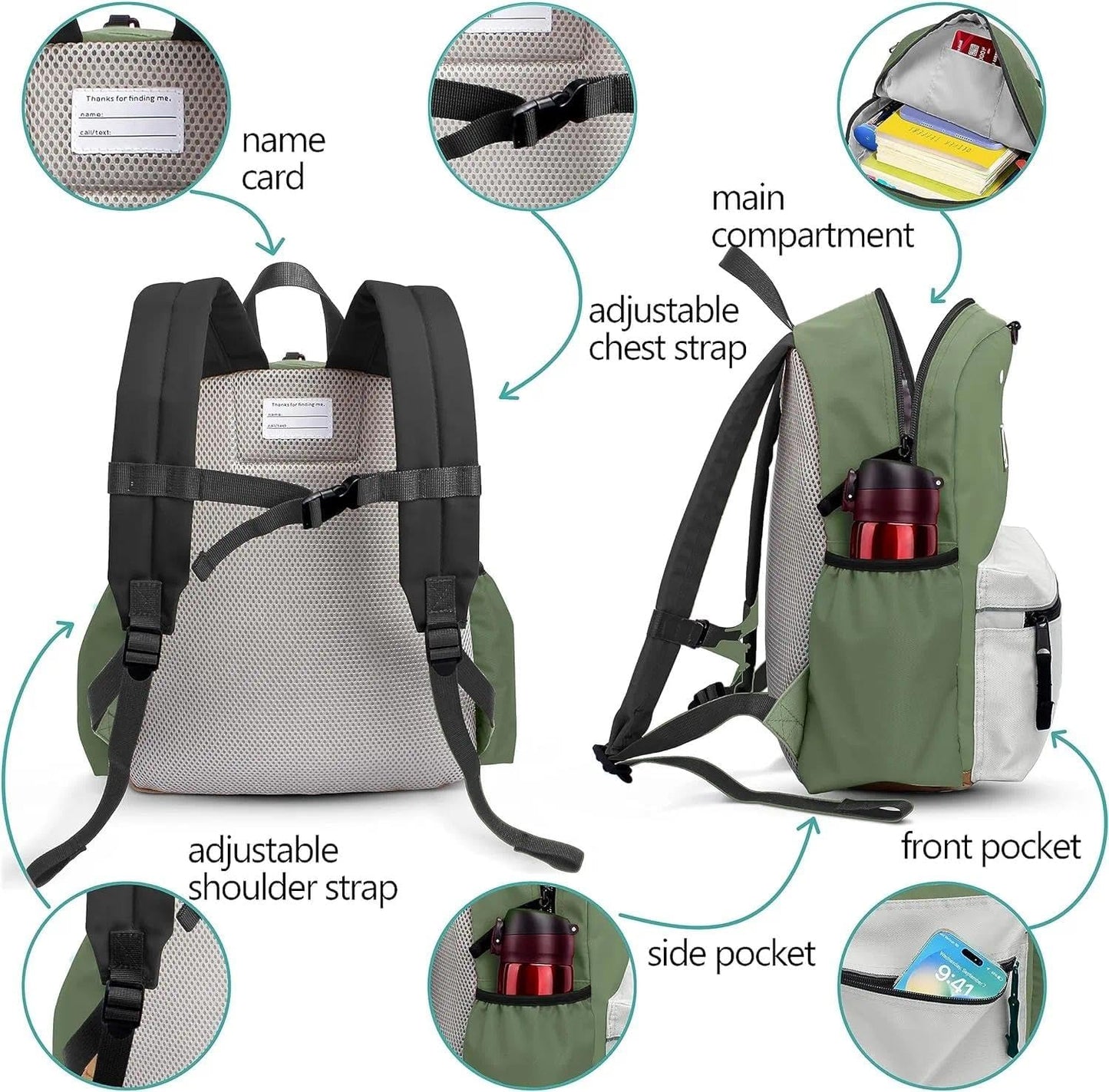 Kids Backpack for Boys: Boys Backpack 6-10 - Kindergarten Elementary School Bookbag for Boy