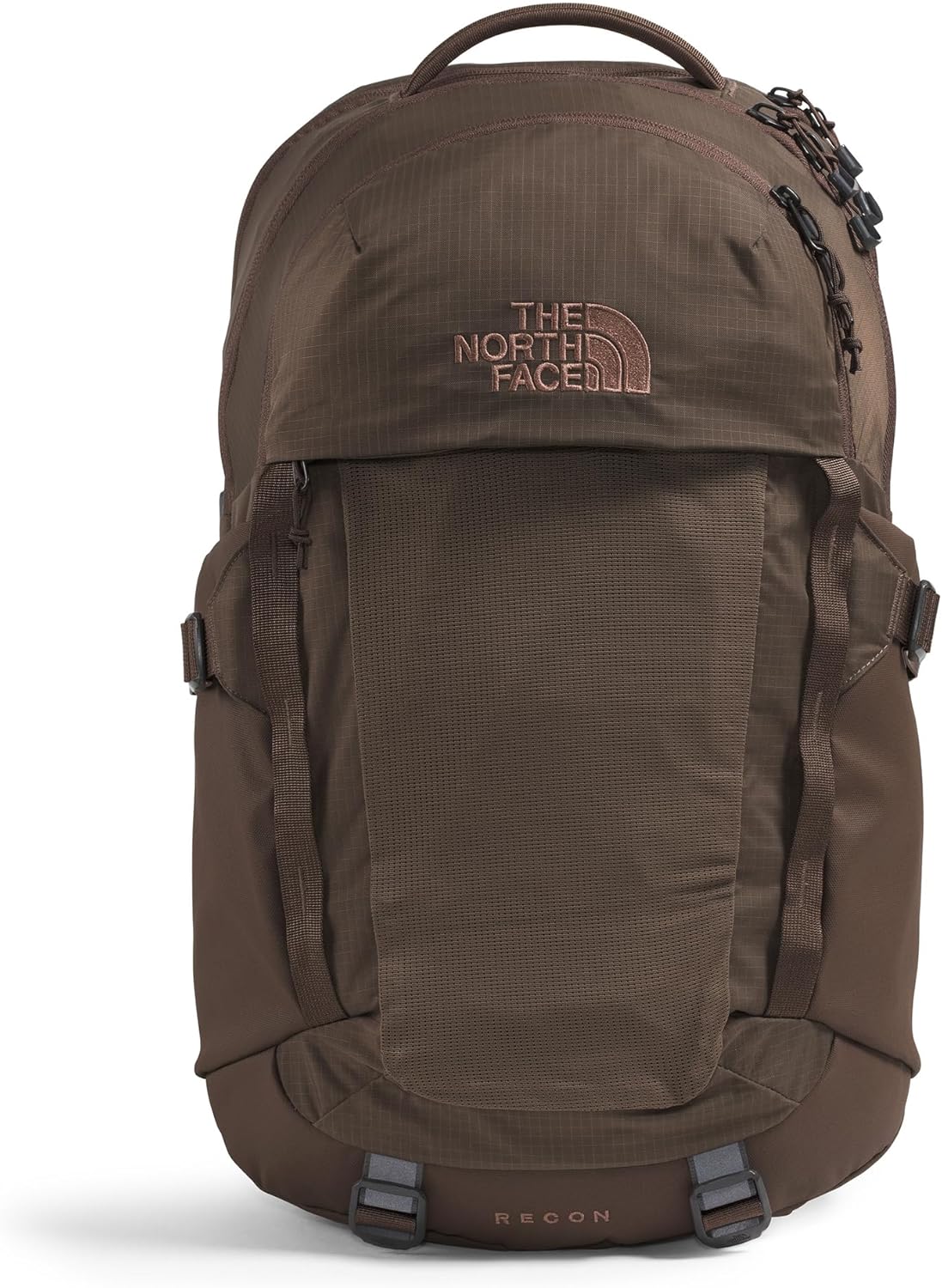 The North Face Recon Everyday Laptop Backpack | Daypack with Water Repellent Finish, 16" Laptop Sleeve, 2 Water Bottle Pockets, Smokey Brown/Latte, One Size