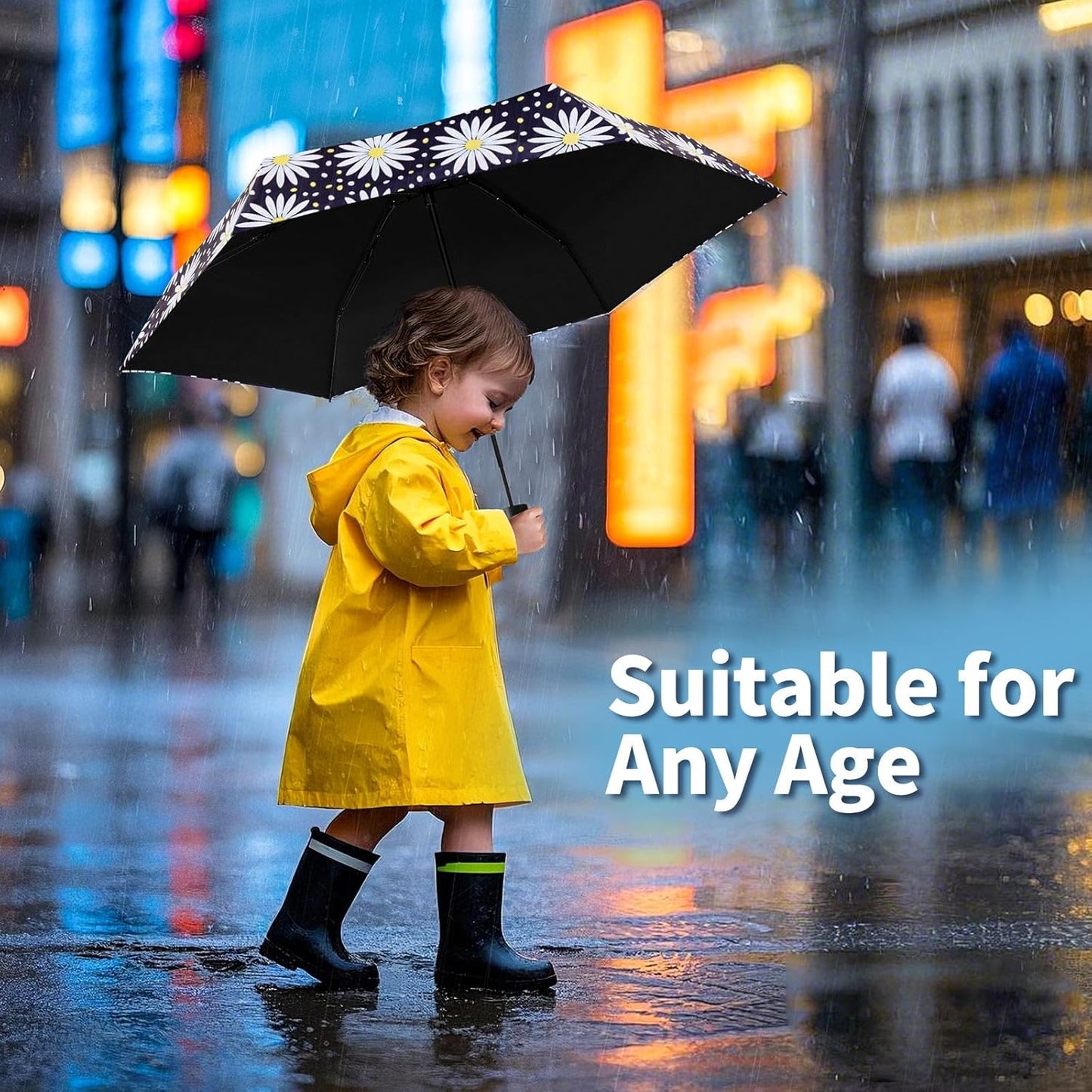 Yoobure Small Mini Umbrella with Case Light Compact Design Perfect for Travel Lightweight Portable Parasol Outdoor Sun&Rain Umbrellas