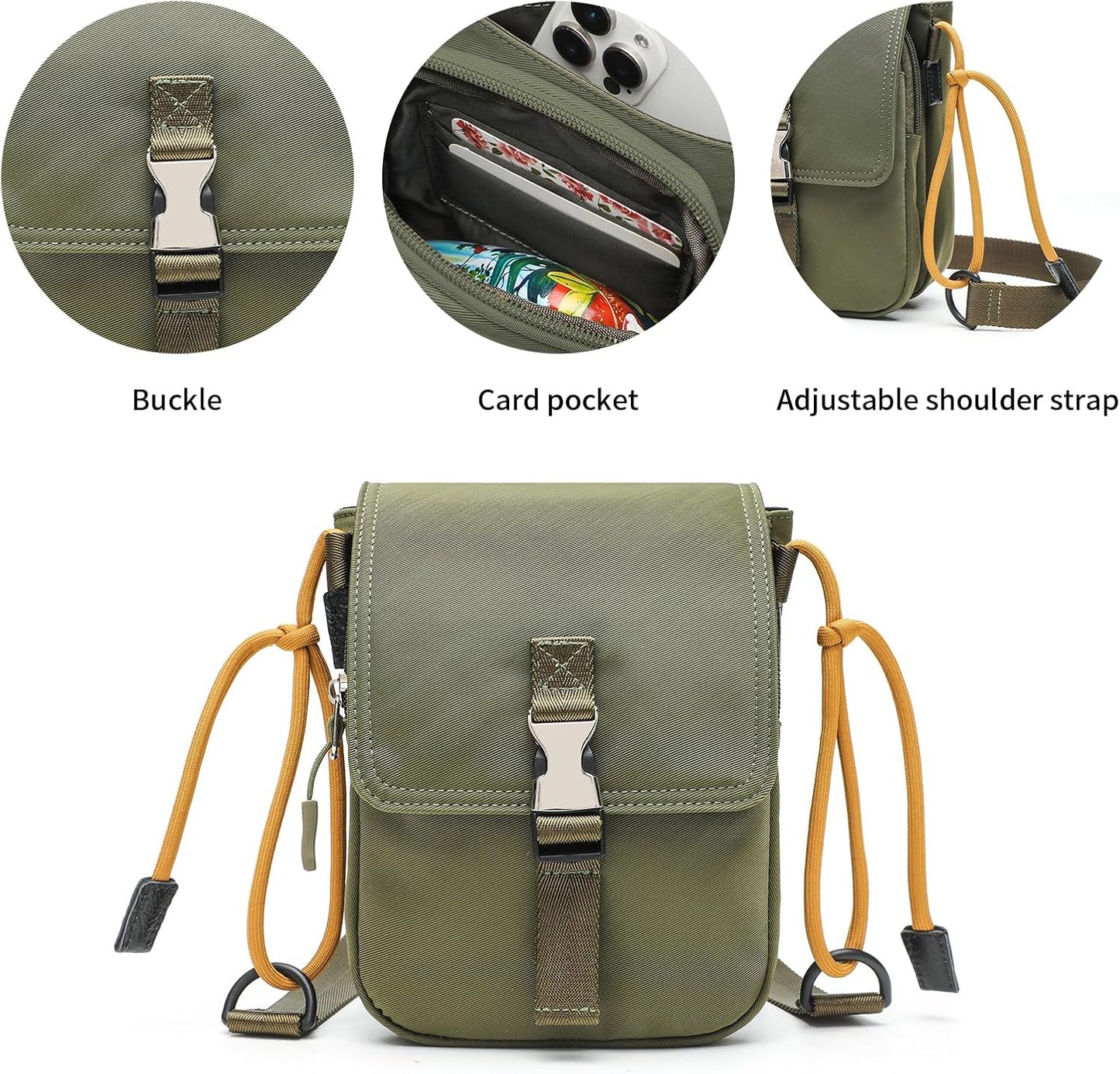 Small Messenger Crossbody bag Shoulder bag for Men Women Sling bag Purse for Work Travel
