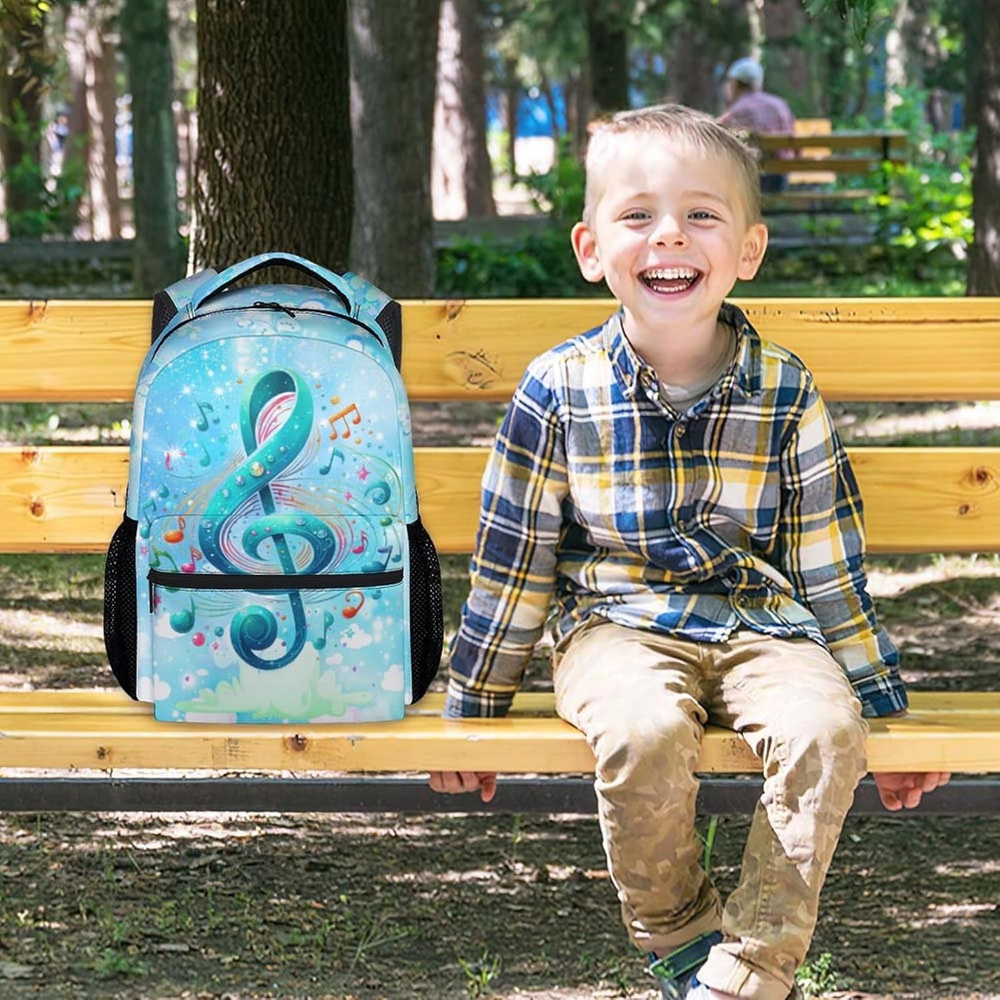Backpack for Girls - School Bag for Kids & Music Lovers - School Back Pack with Large Capacity - 17 Inch Aesthetic Schoolbag for Primary Preschool