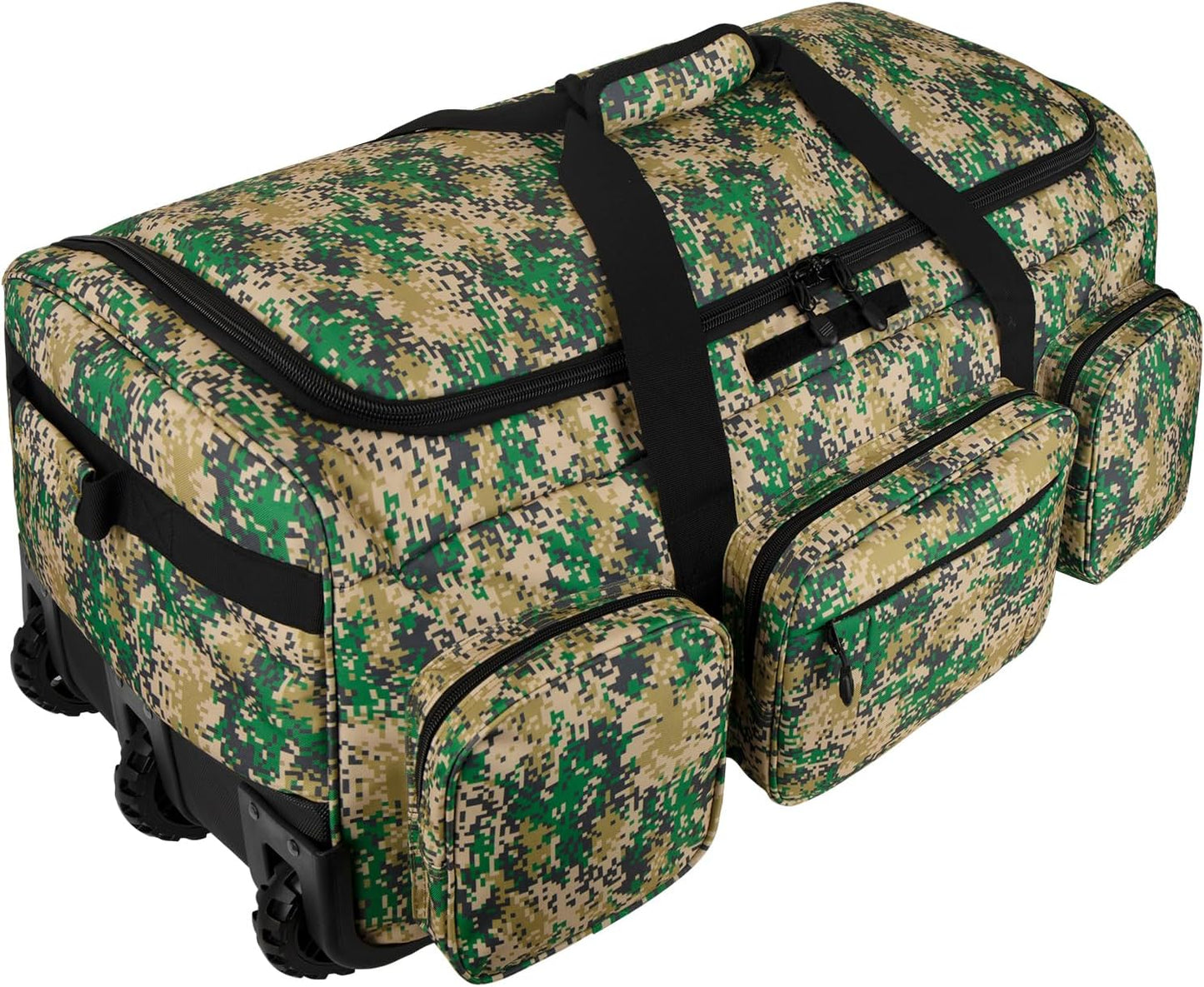 Rolling Duffle Bag with Wheels, 120L Military Luggage Bag for Travel,Large Tactical Heavy Duty Duffel Bags for Deployment Camping Sporting & Outdoor Adventures