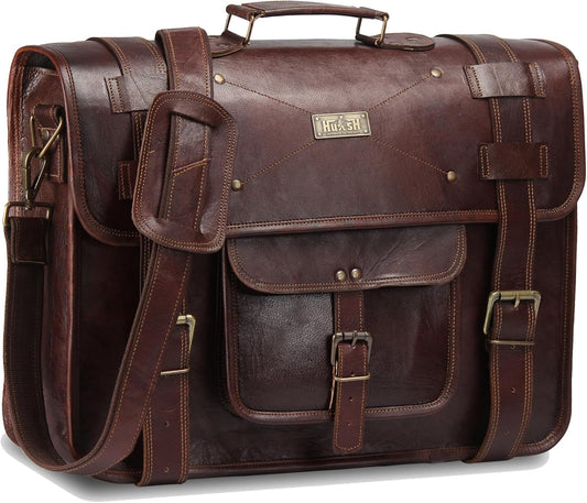 Full Grain Leather messenger bag for men Leather laptop bag for men, Genuine Leather satchel briefcase computer bag