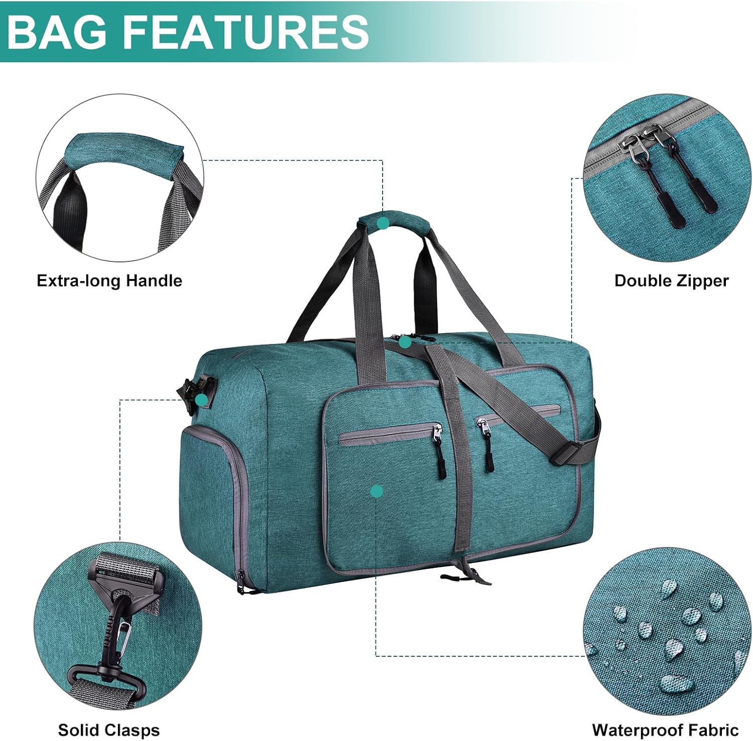 Dimayar 85L Travel Duffle Bag for Men Women - Foldable Duffel Bag with Shoes Compartment