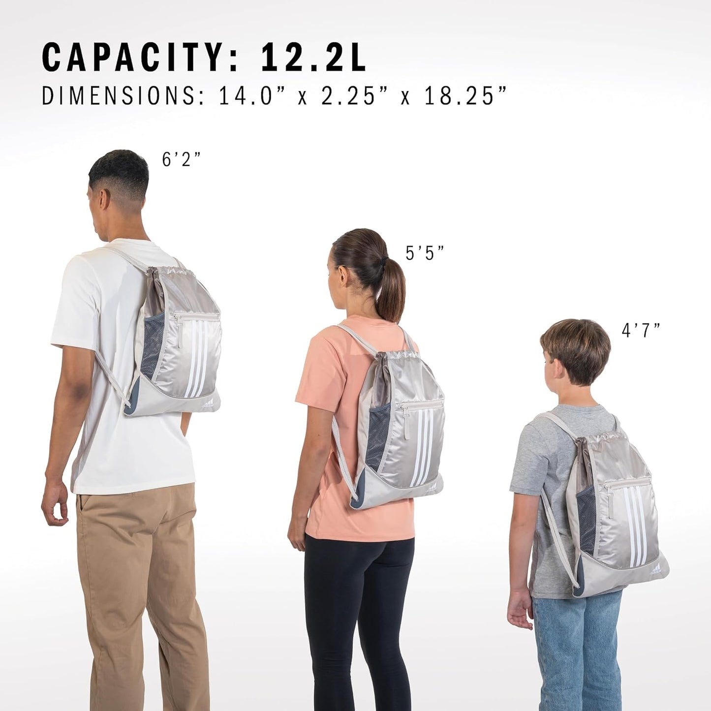 adidas Alliance Sackpack – Drawstring Backpack Small Bag for Men and Women