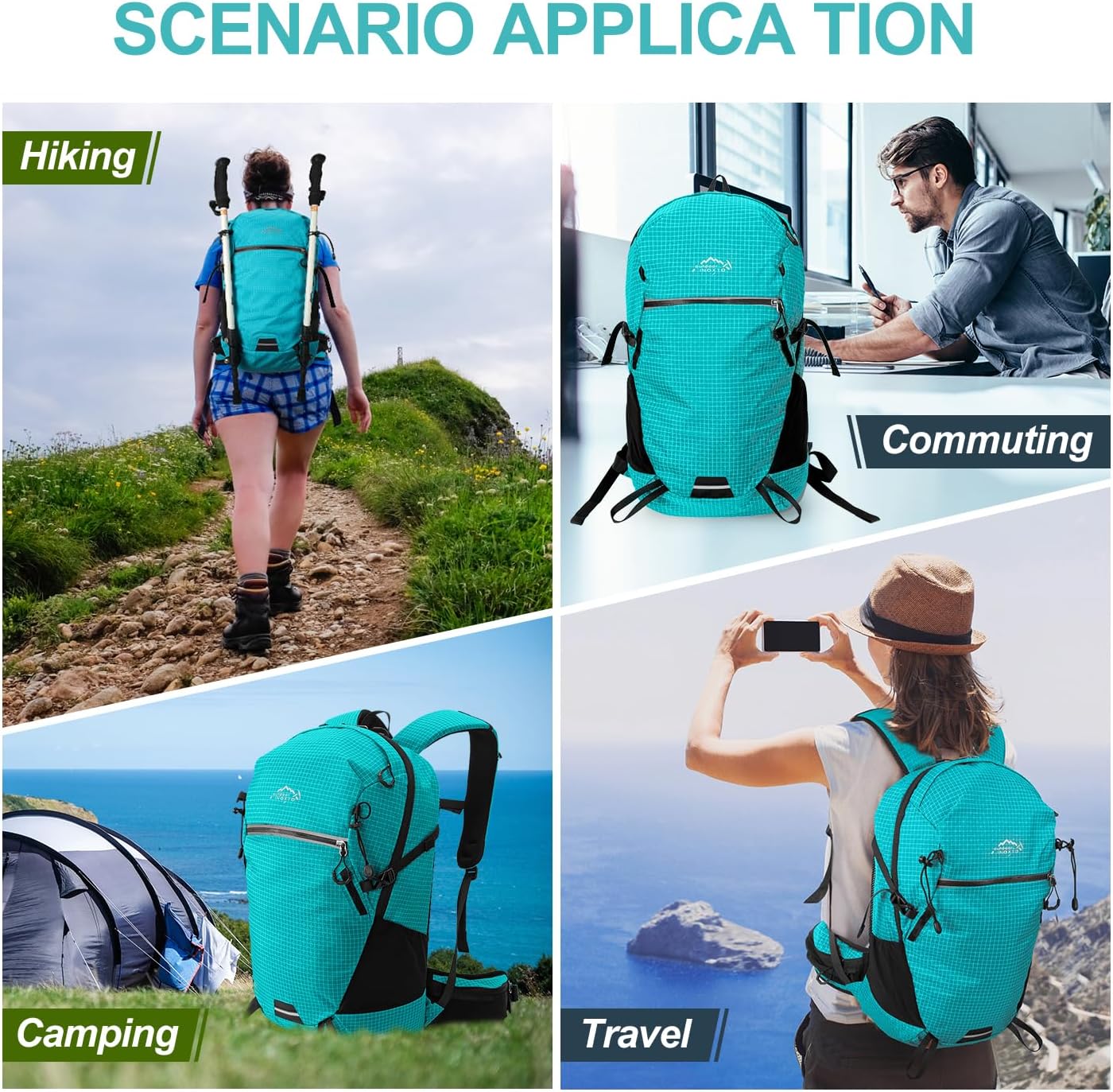 Hydration Backpack, 25L Hiking Backpack with 3L Water Bladder and Rain Cover, Hiking Water Backpack