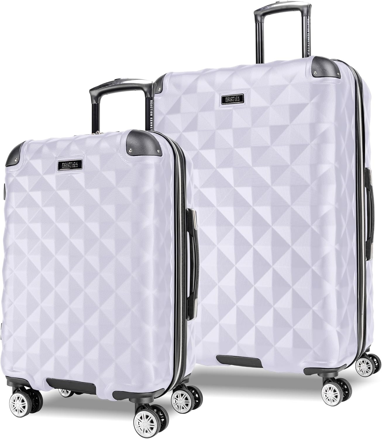 Kenneth Cole REACTION Diamond Tower Luggage Collection Lightweight Hardside Expandable 8-Wheel, Lavender, 2-Piece Set (20" & 28")