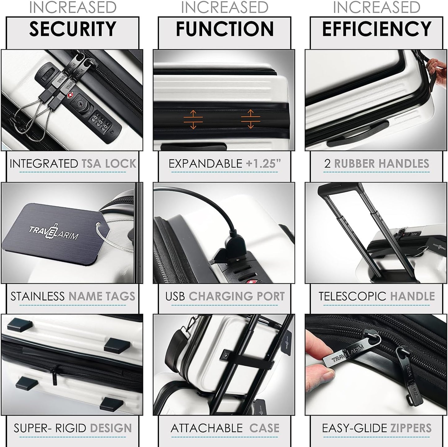 22 Inch Carry On Luggage 22x14x9 Airline Approved, Carry On Suitcase with Wheels, Hard-shell