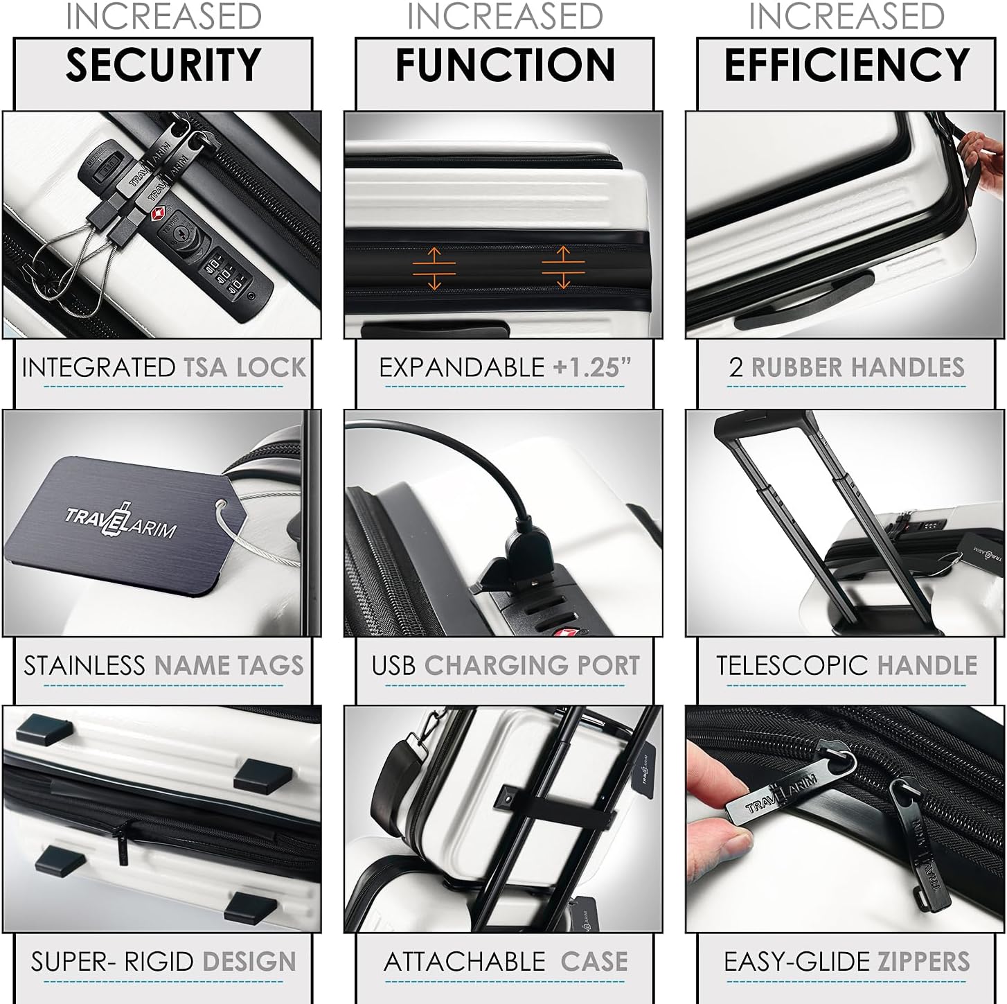 22 Inch Carry On Luggage 22x14x9 Airline Approved, Carry On Suitcase with Wheels, Hard-shell