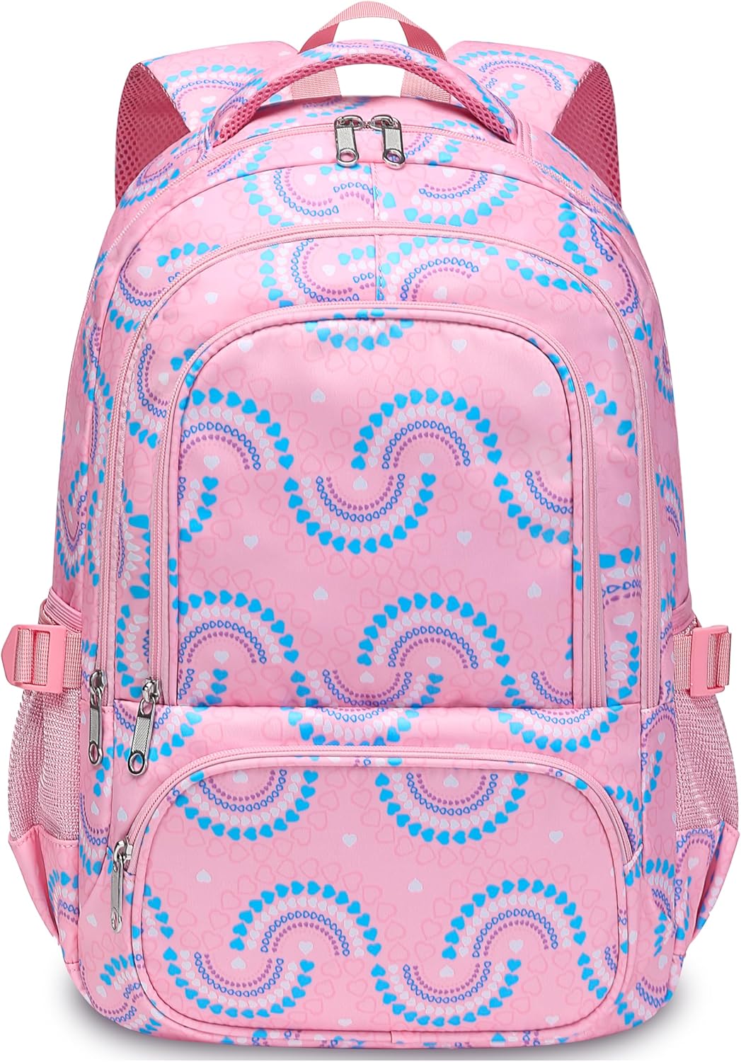 BLUEFAIRY Kids Backpacks for Boys Girls Elementary Primary Middle School Bookbags Back to School Bags for Childs Age 6-8 Mochilas Escolares para Niños Niñas 17 Inch Peach Pink