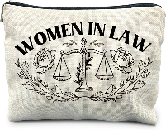 Lawyer Gifts for Women, Lawyer Makeup Bag, Law School Graduation Gifts, Women in Law Cosmetic Bags Makeup Pouch