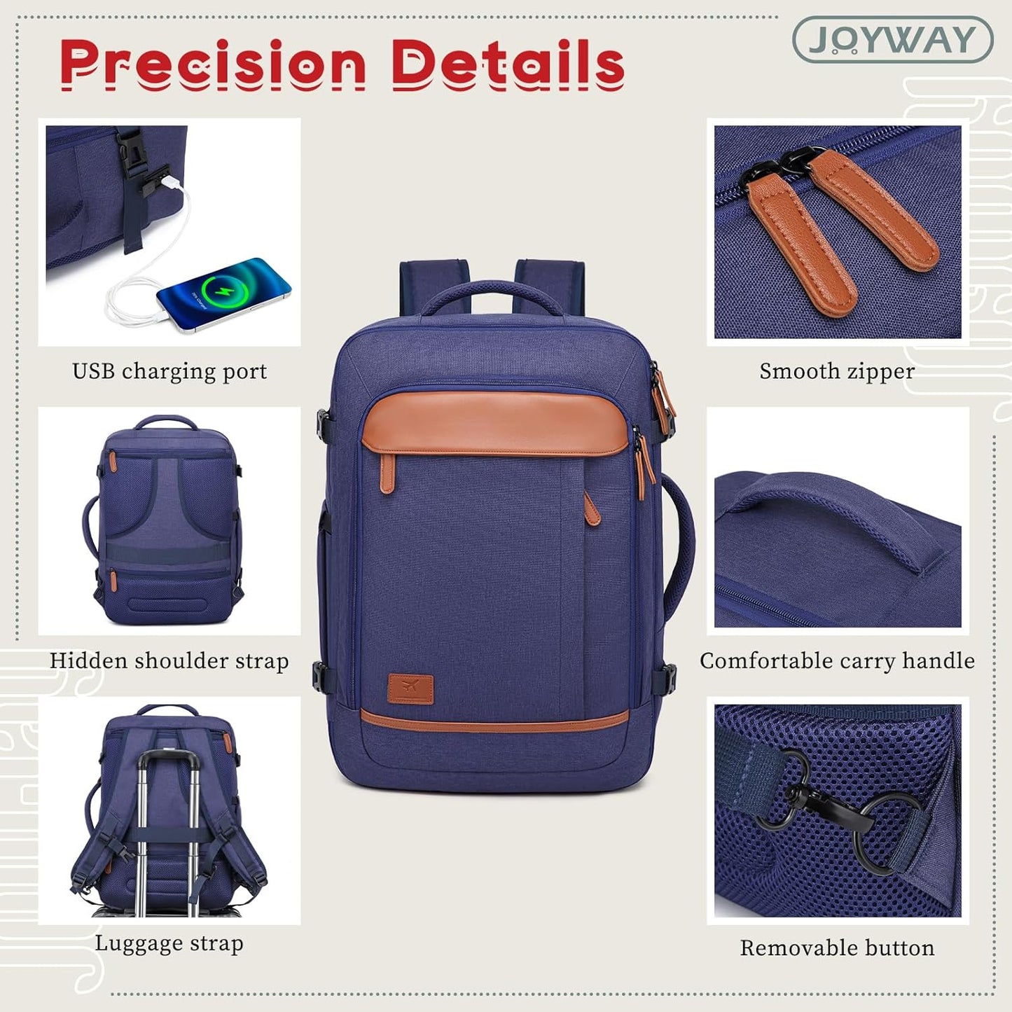 Joyway Expandable Carry on Luggage Sets Airline Approved, Lightweight Hard Shell 20 Inch Carry-on Suitcase with Spinner Wheels