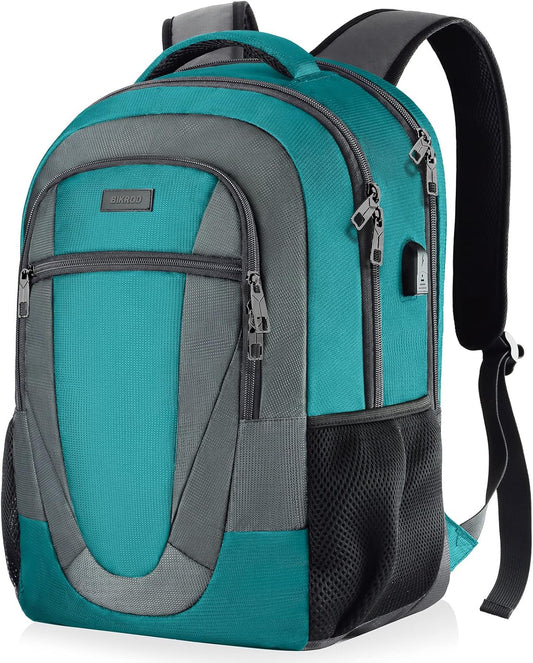 BIKROD Travel Laptop Backpack for Men and Women, Backpacks for School Teen Boys, Business Anti Theft Slim Durable Back Pack with USB Charging Port, Adult Computer Bag Gift 15.6 IN Laptop