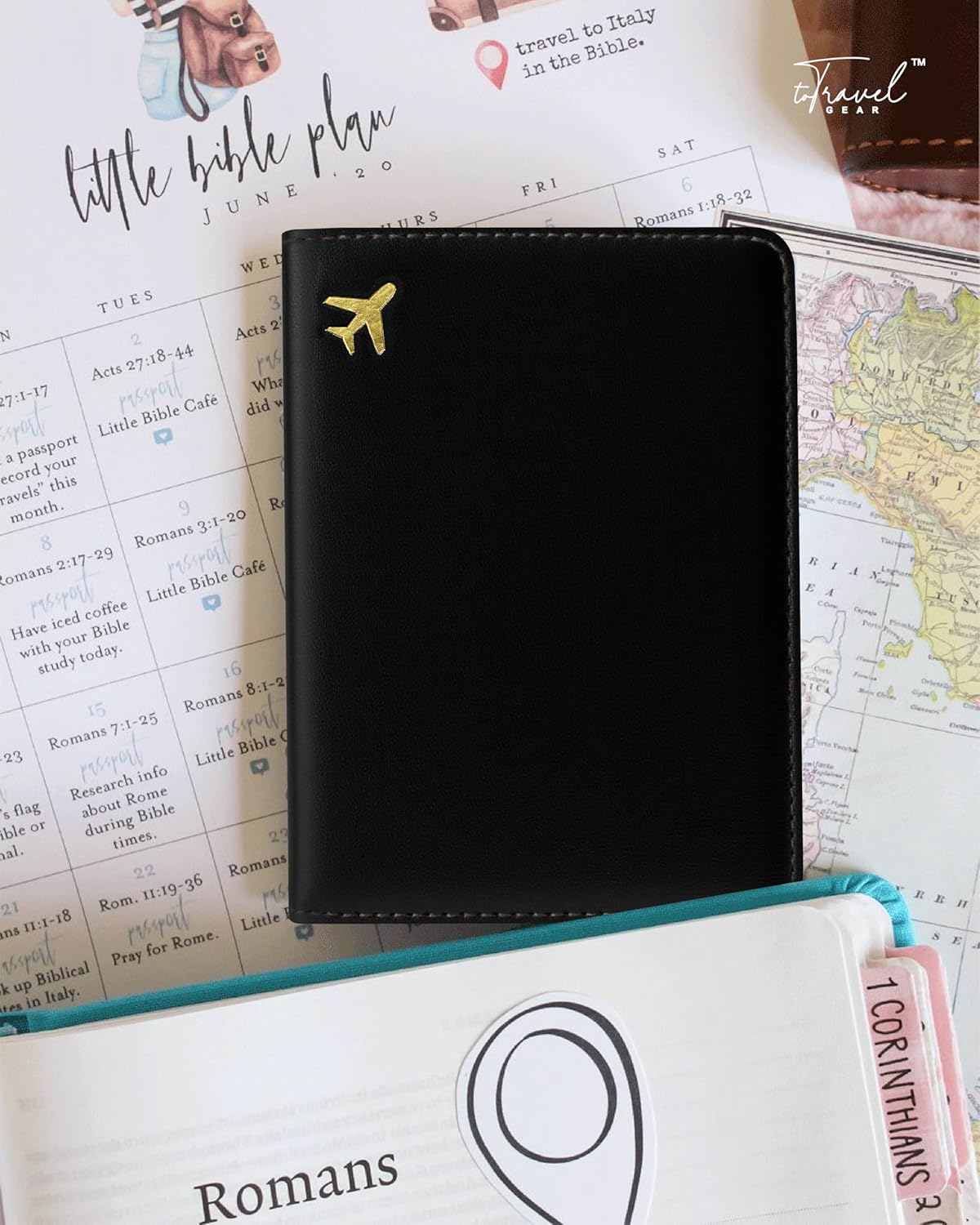 PU Leather Passport Holder Covers Case, Waterproof Rfid Blocking Travel Wallet Passport