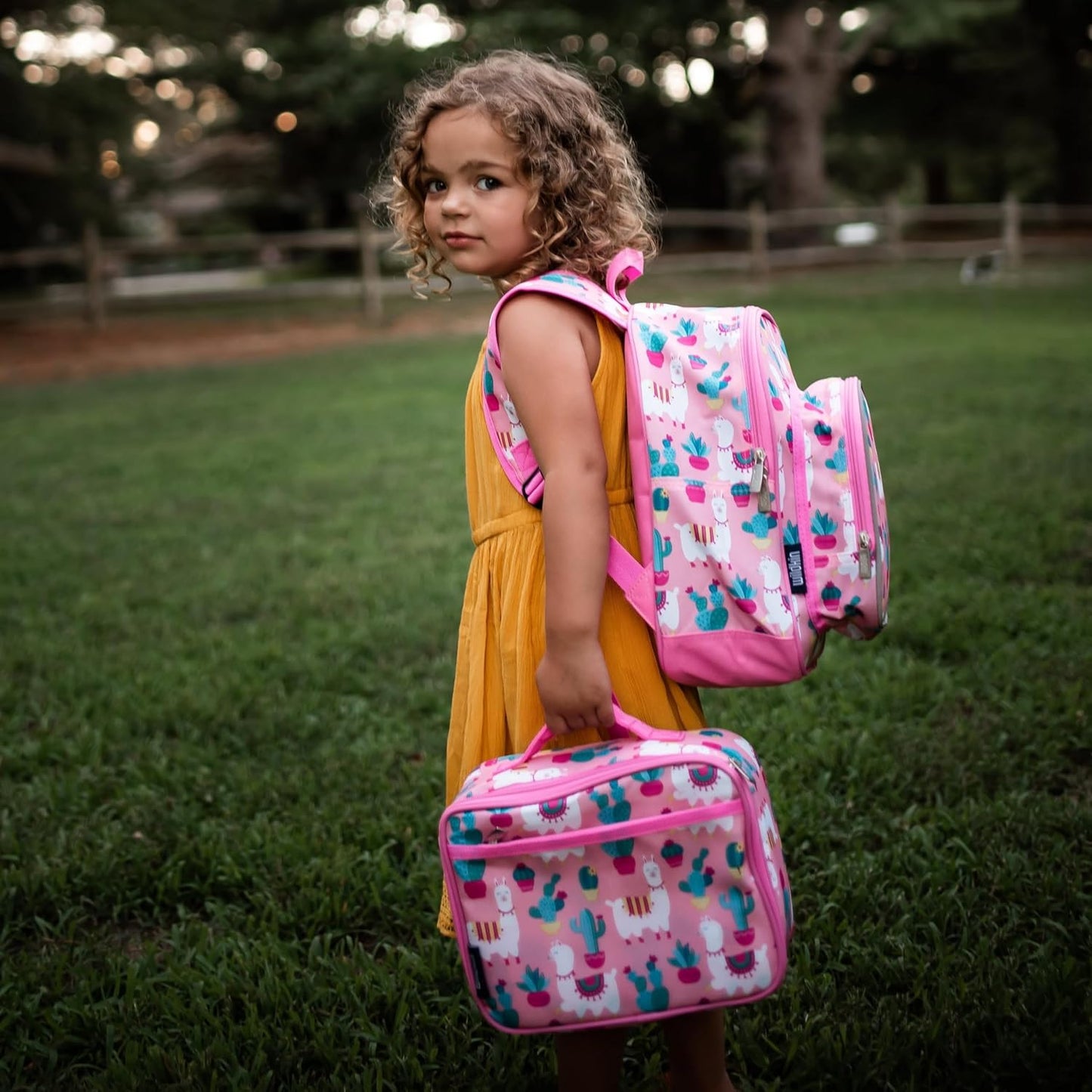 Wildkin 12-inch Kids Backpack – Padded, Adjustable, Ideal for Daycare & Travel - Llamas and Cactus