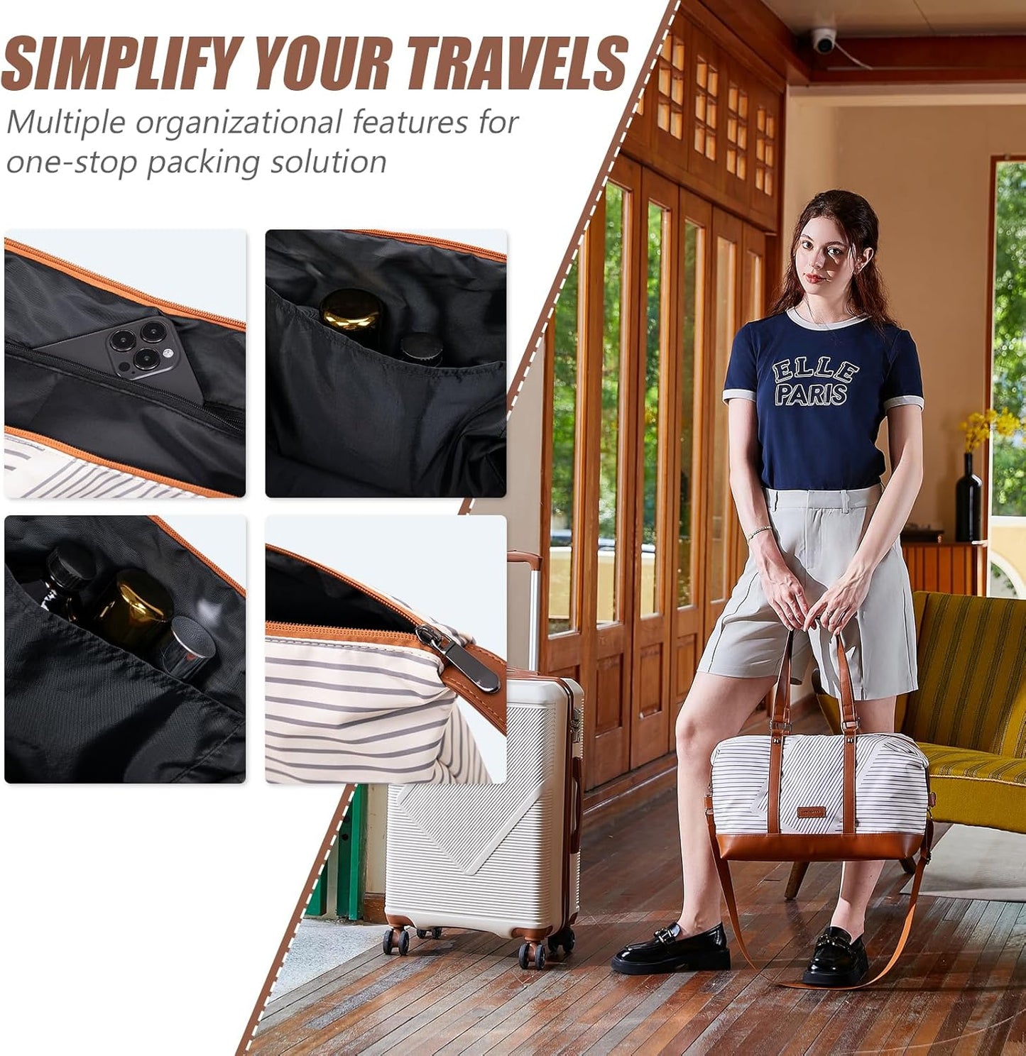 Luggage Sets 5 Piece, Suitcases With Wheels, Lightweight Travel Luggage Set With TSA Lock, ABS