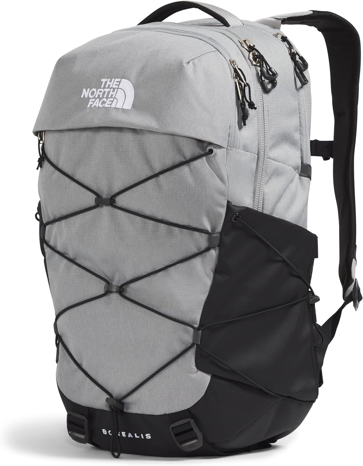 The North Face Borealis Commuter Laptop Backpack | Water Repellent Finish, 16" Laptop Sleeve, Large Main Compartment for Everyday Carry, Meld Grey Dark Heather/TNF Black-NPF, One Size