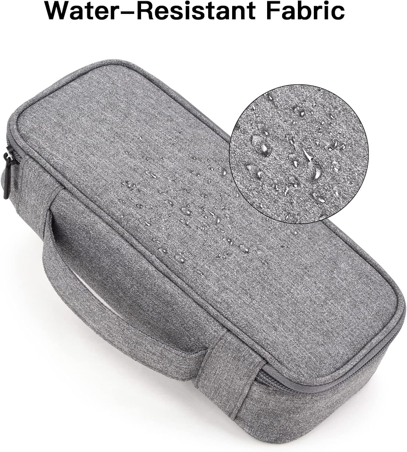 Tech Organizer Travel Case, Electronics Carrying Pouch Bag for Cable, Charger & Cords, External Power Bank, Portable Hard Drive (Dark Grey)