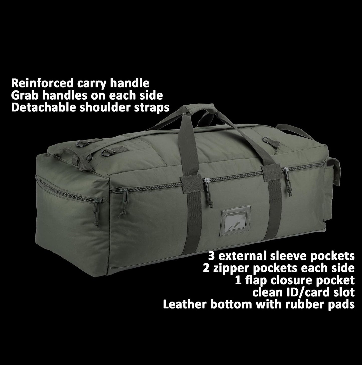 Large Military Duffle Bag Tactical Gear Load Out Bag Deployment Cargo Bag Travel Sports Equipment