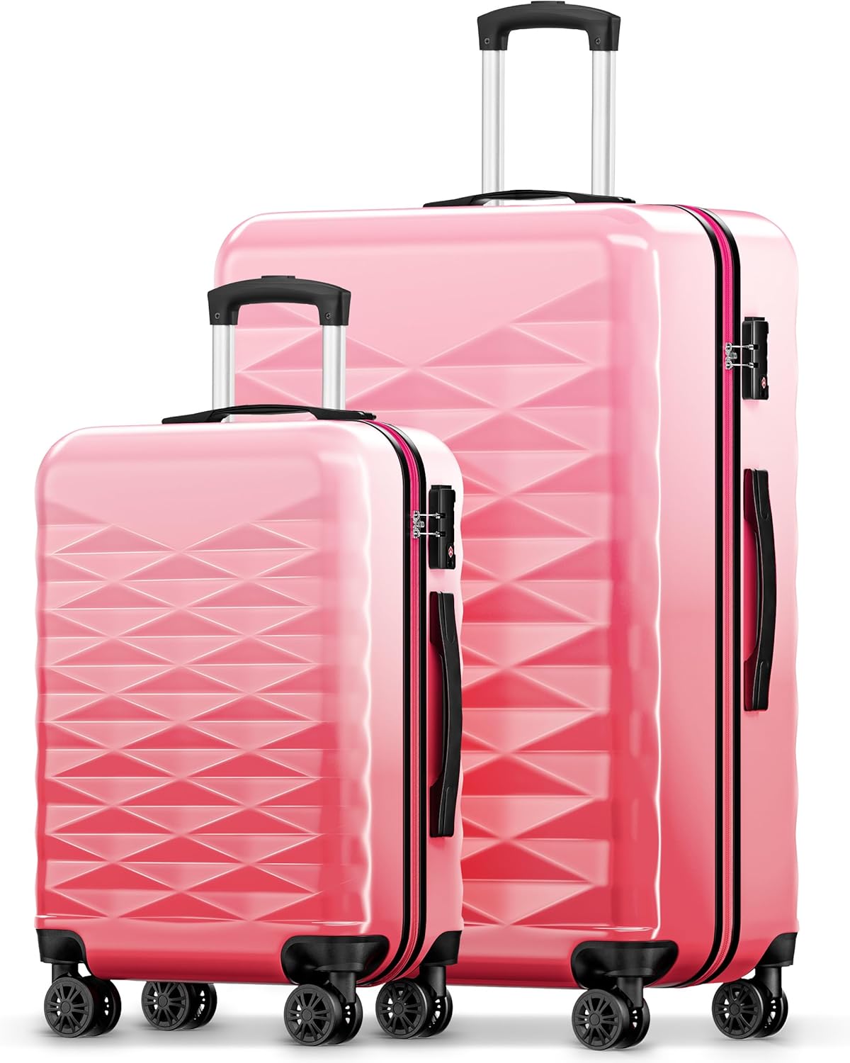 Suitour Luggage Sets with Spinner Wheels TSA Lock, Hardside Lightweight Luggage set 2 piece for Travel(20/28)